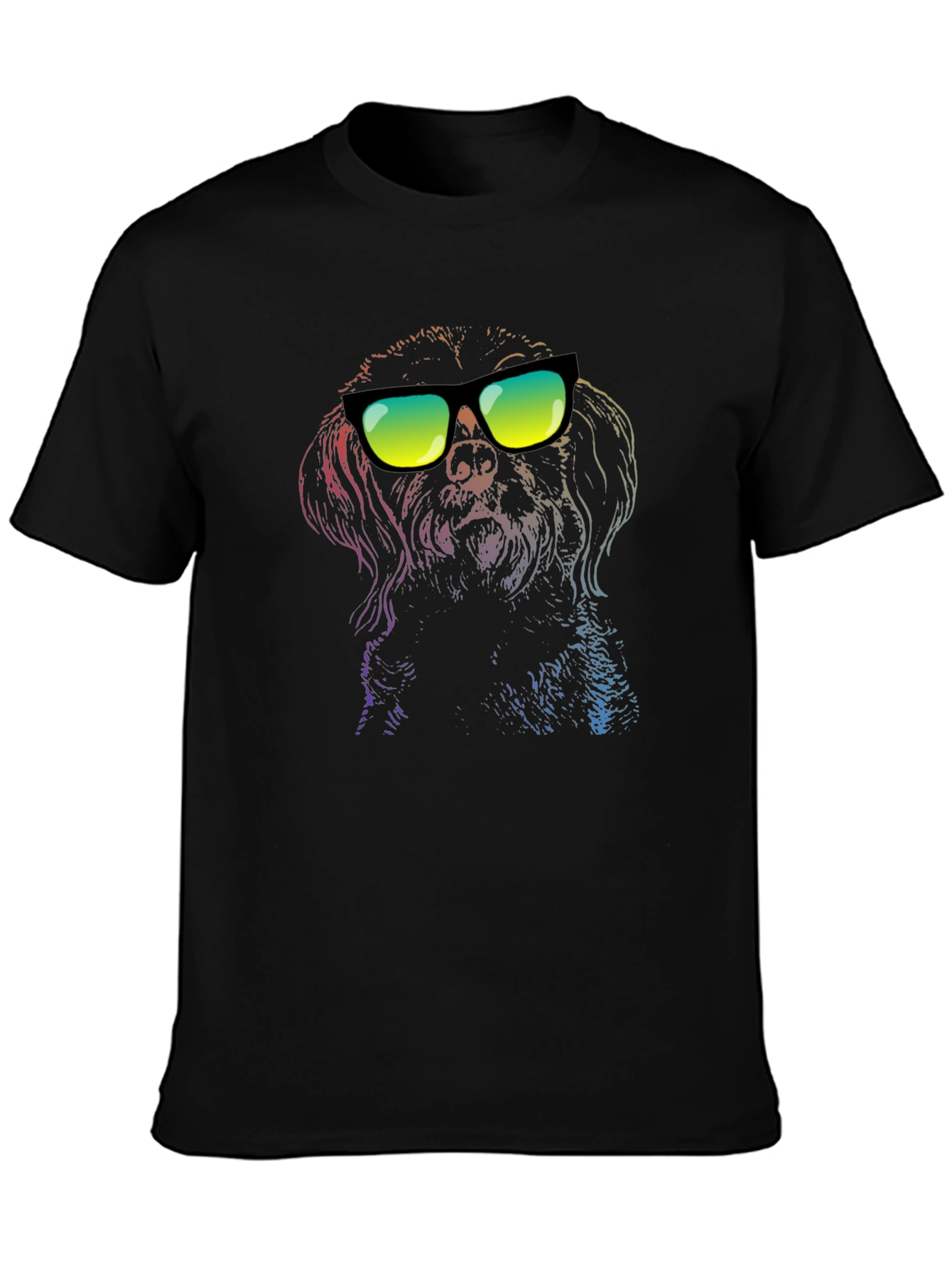 Cool Dog Graphic Tee - Black T-Shirt