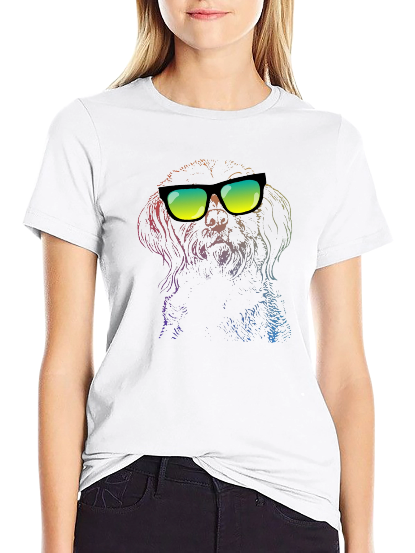 Cool Dog Graphic Tee - Black T-Shirt