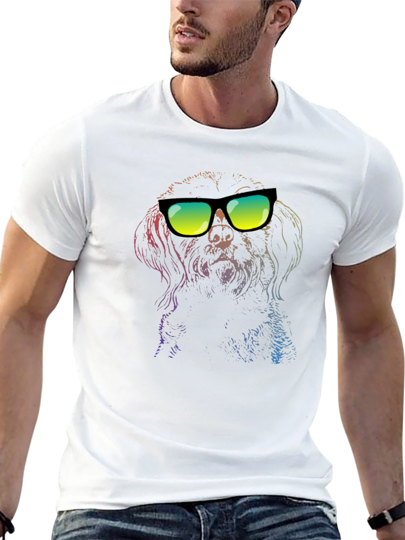 Cool Dog Graphic Tee - Black T-Shirt