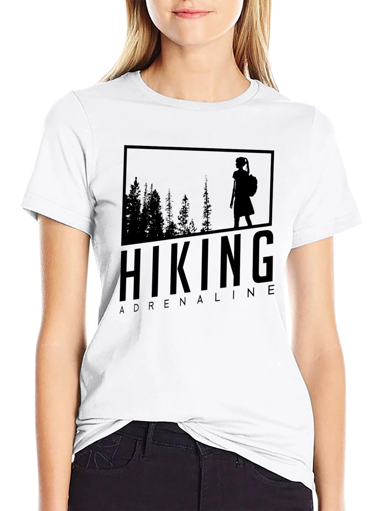 Hiking Adrenaline Graphic Tee - Black
