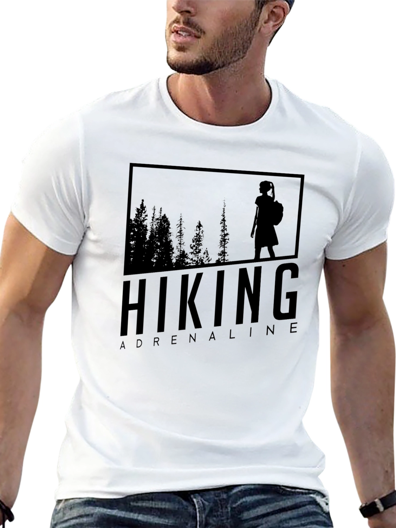 Hiking Adrenaline Graphic Tee - Black