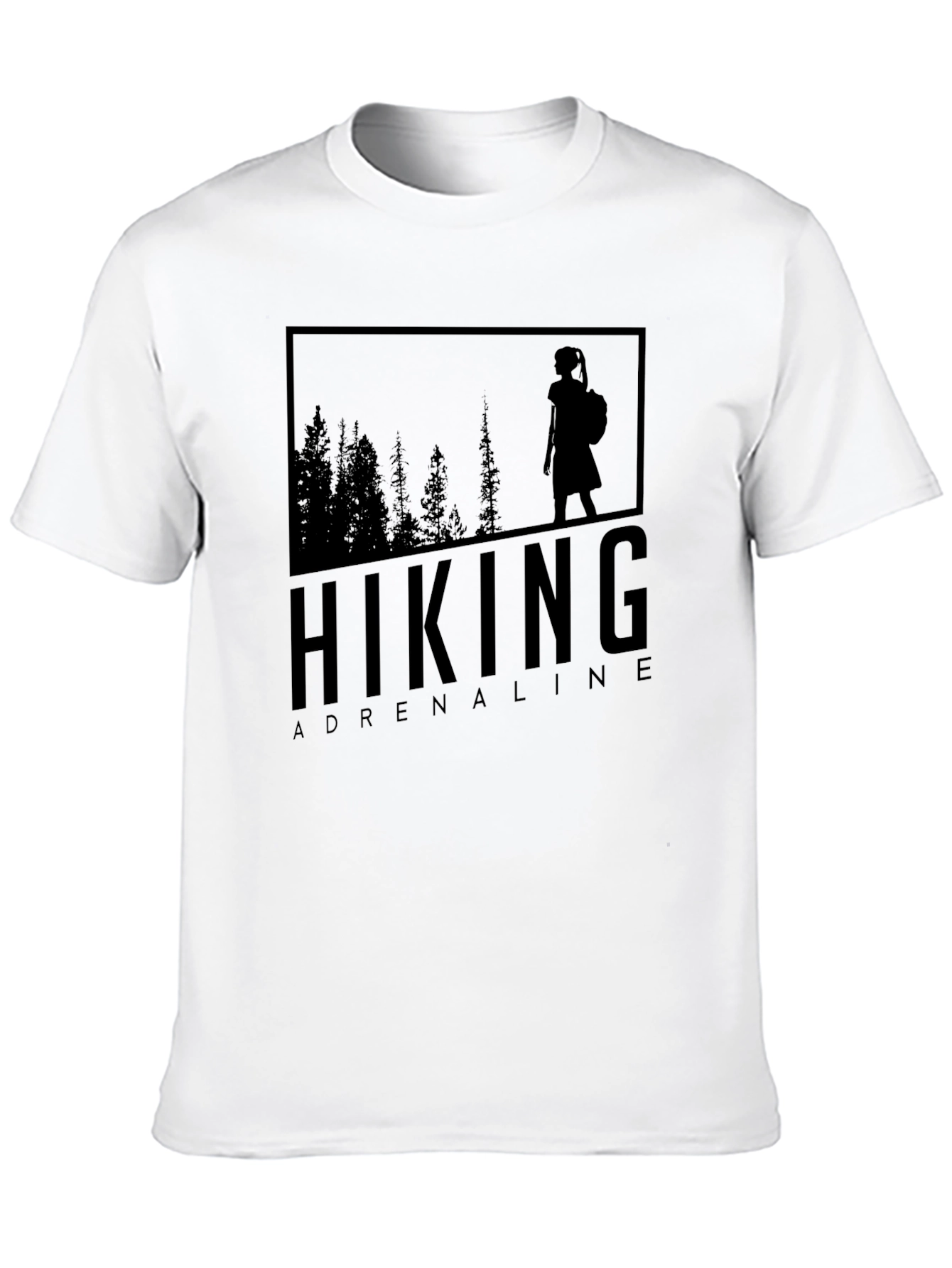 Hiking Adrenaline Graphic Tee - Black