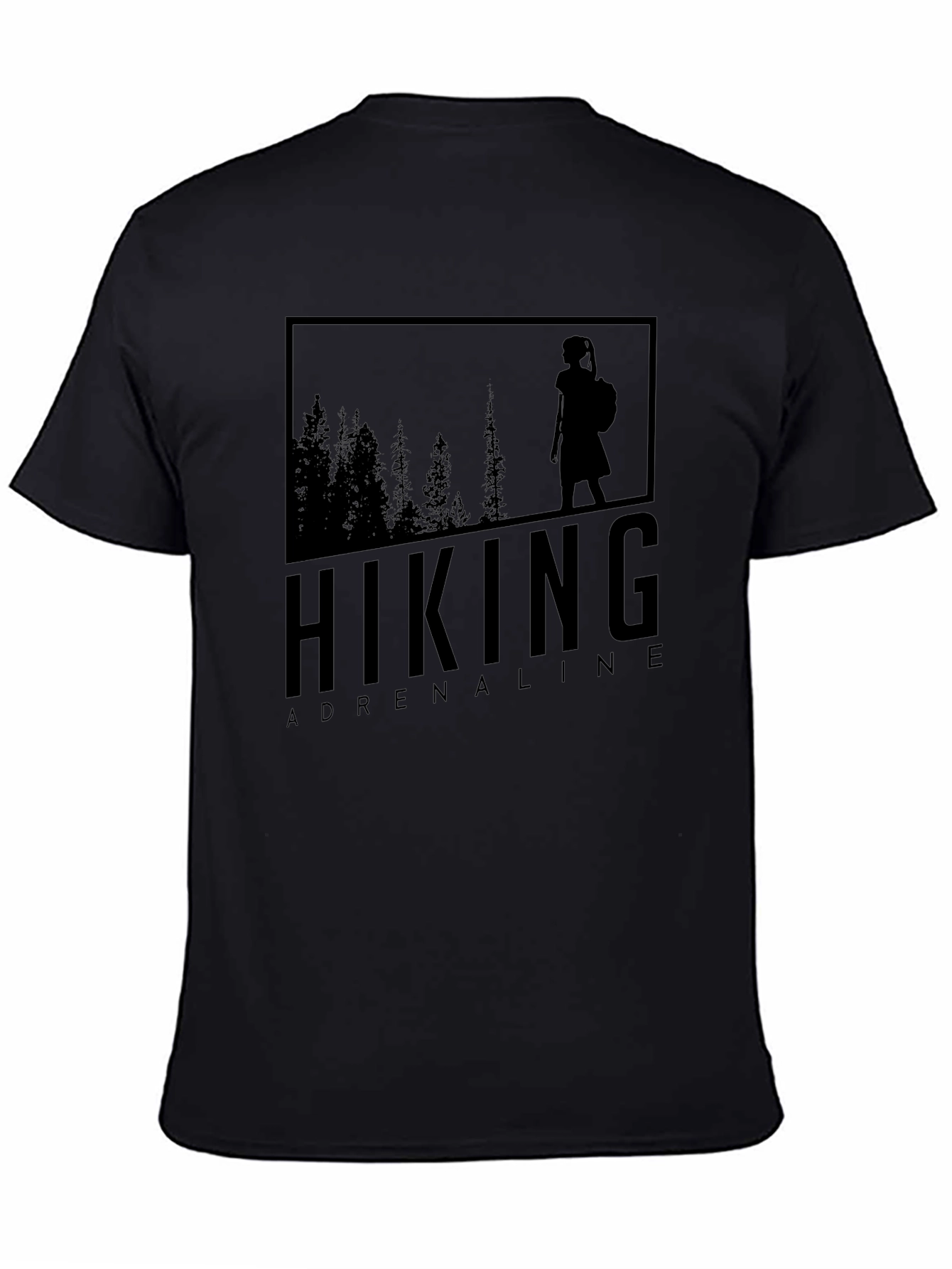 Hiking Adrenaline Graphic Tee - Black
