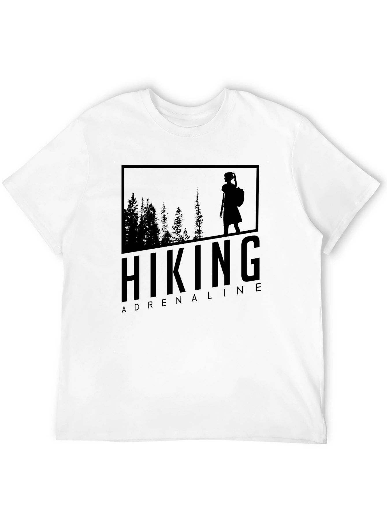 Hiking Adrenaline Graphic Tee - Black