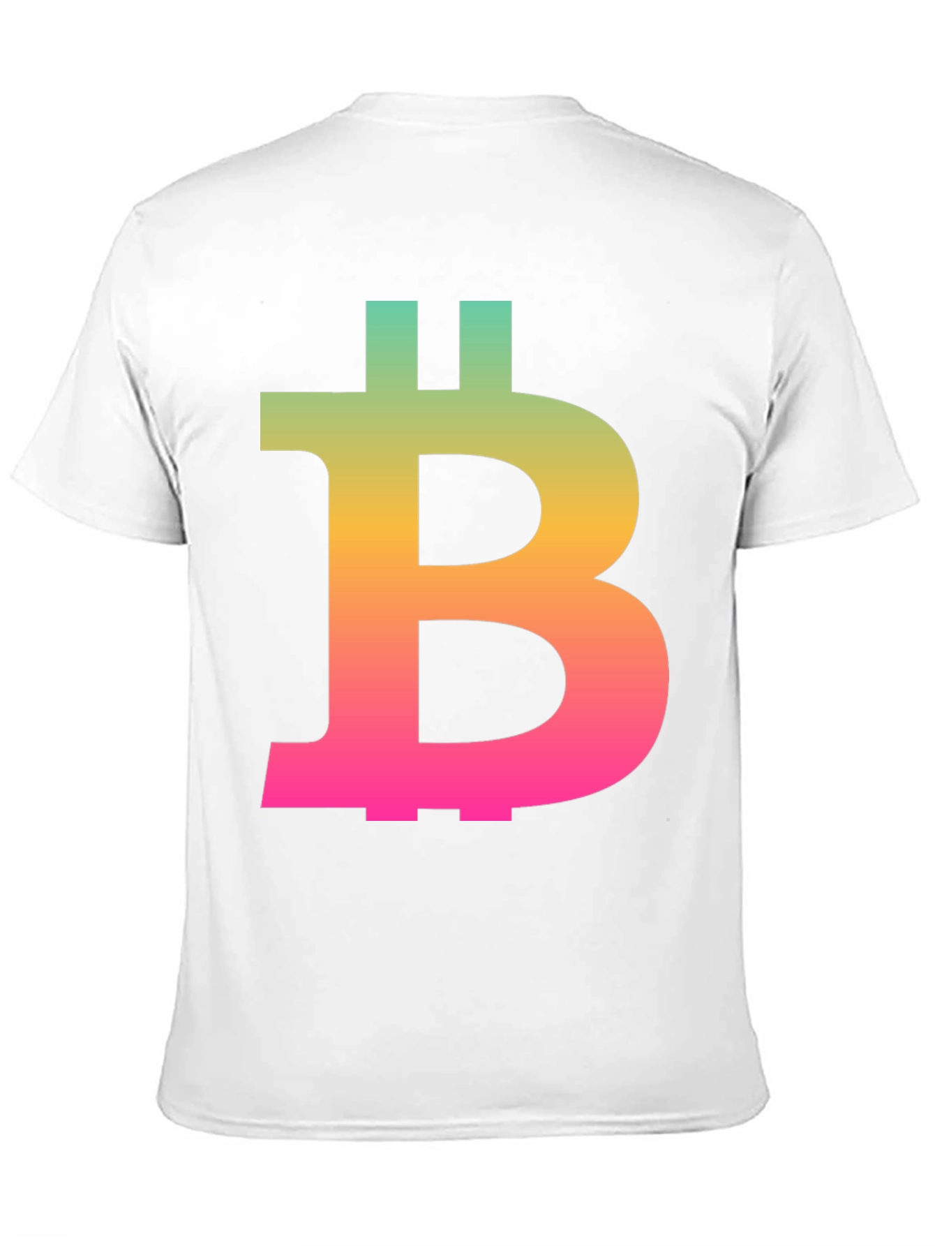Bitcoin Rainbow Gradient Tee - Crypto Enthusiast Fashion