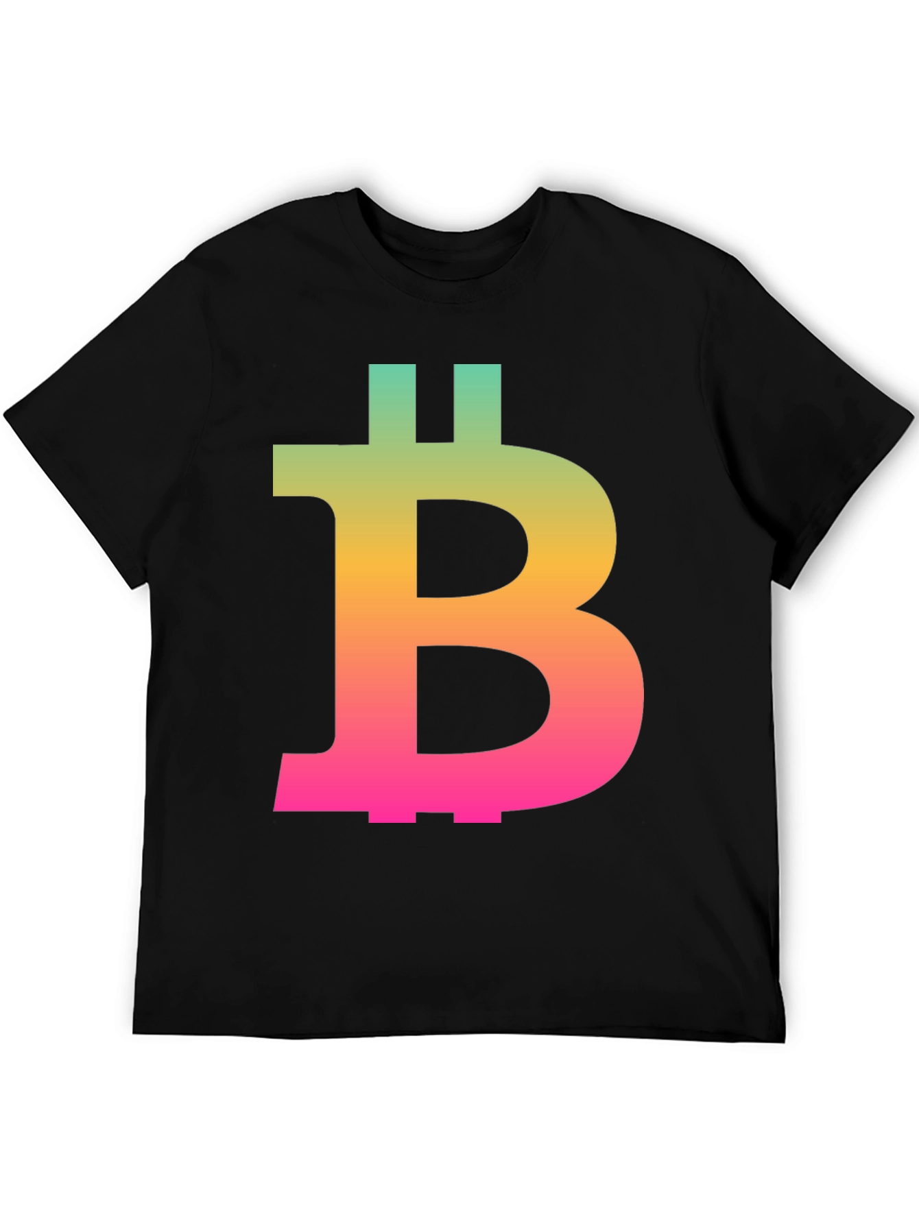 Bitcoin Rainbow Gradient Tee - Crypto Enthusiast Fashion