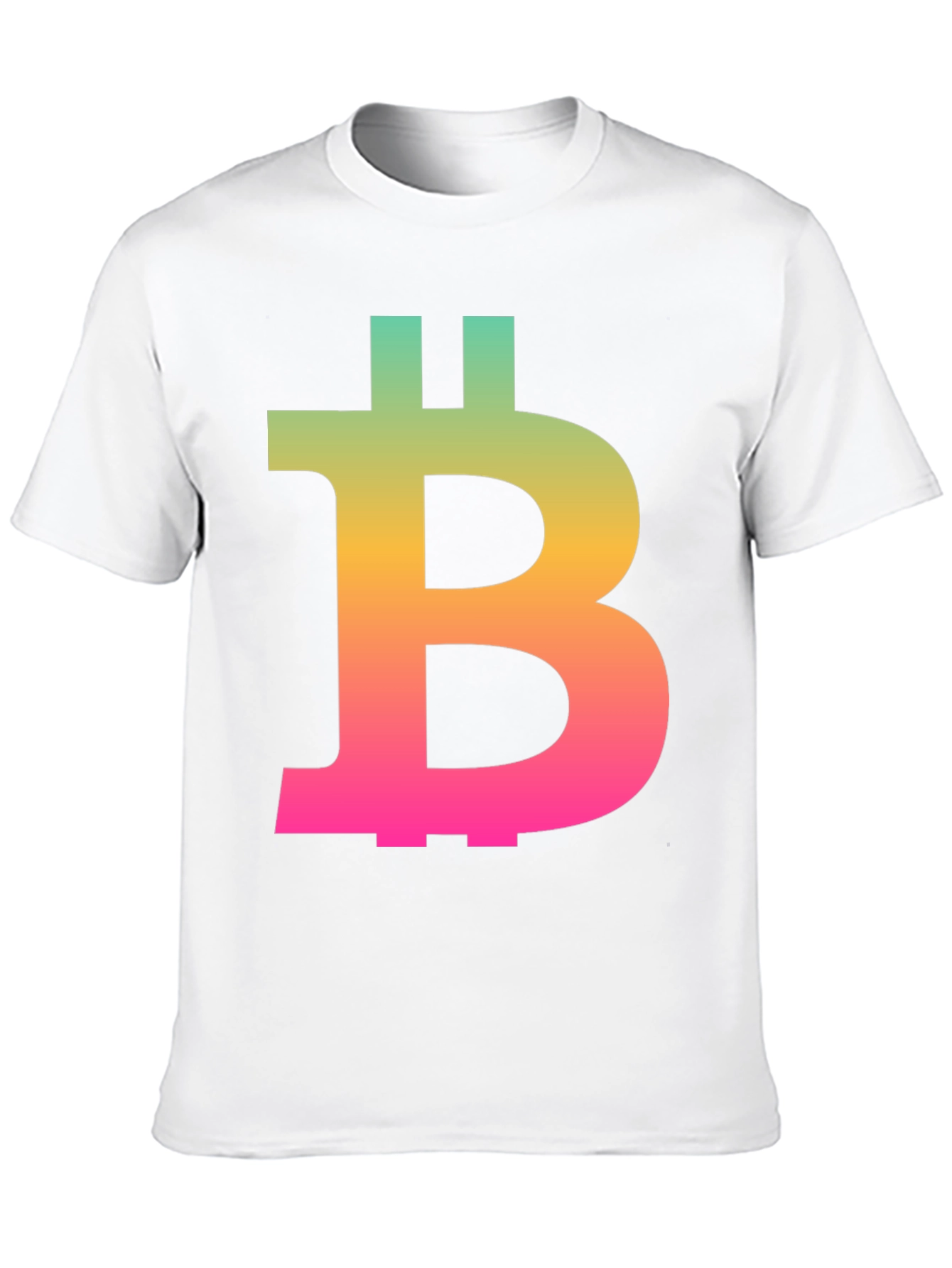 Bitcoin Rainbow Gradient Tee - Crypto Enthusiast Fashion