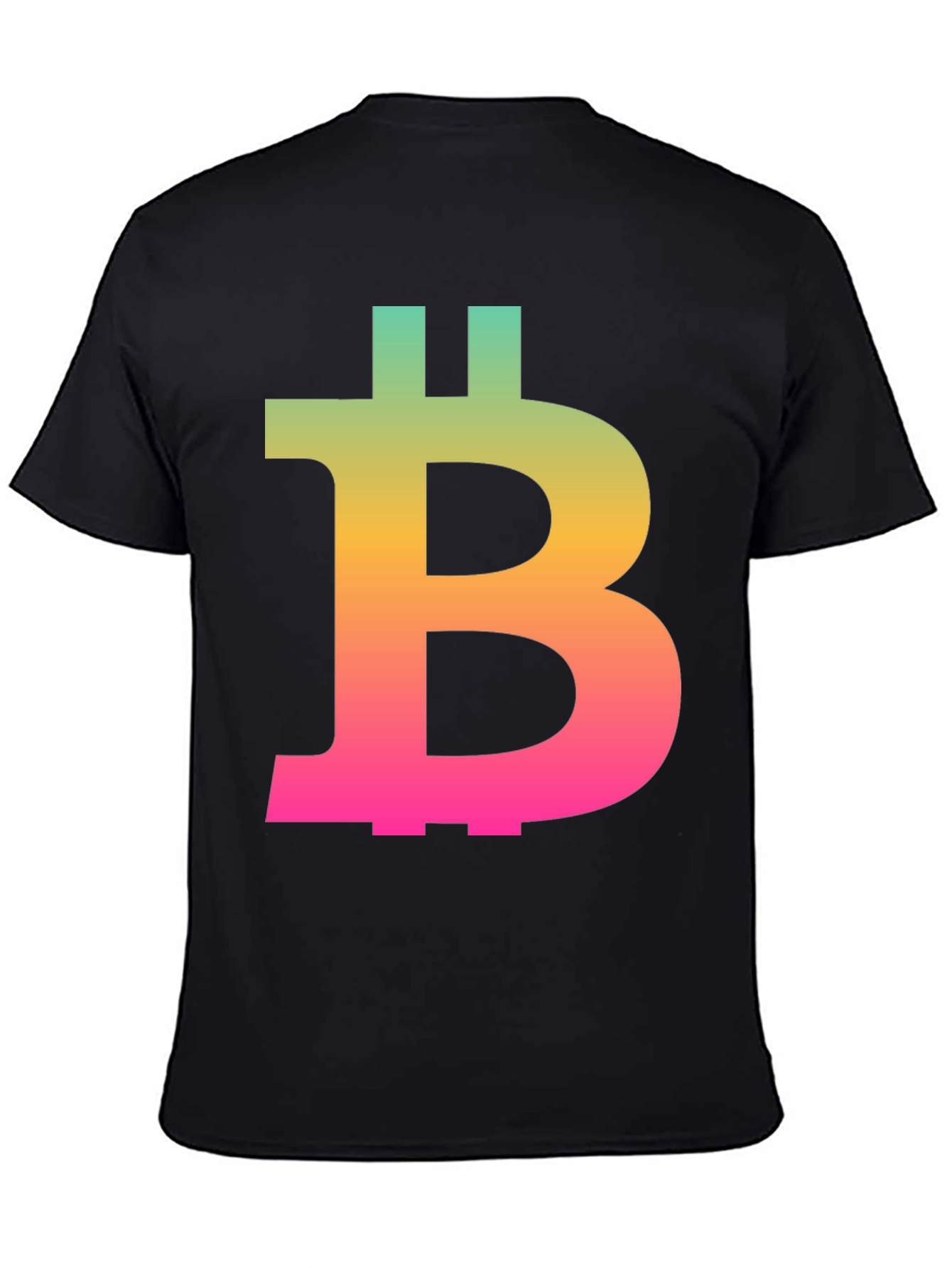 Bitcoin Rainbow Gradient Tee - Crypto Enthusiast Fashion