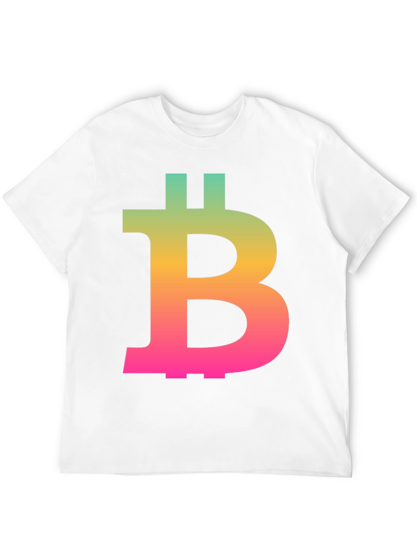 Bitcoin Rainbow Gradient Tee - Crypto Enthusiast Fashion
