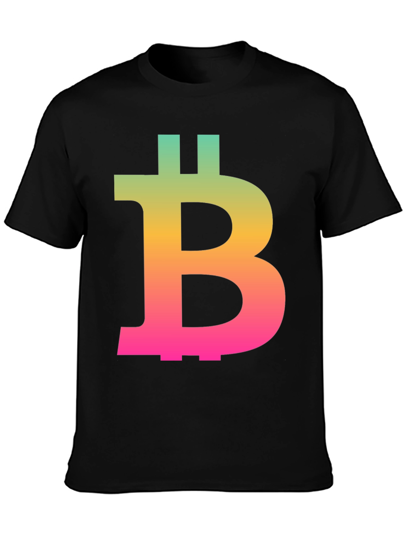 Bitcoin Rainbow Gradient Tee - Crypto Enthusiast Fashion