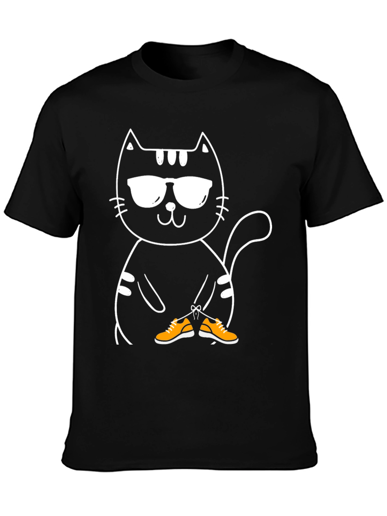 Cool Cat with Shoes Graphic T-Shirt