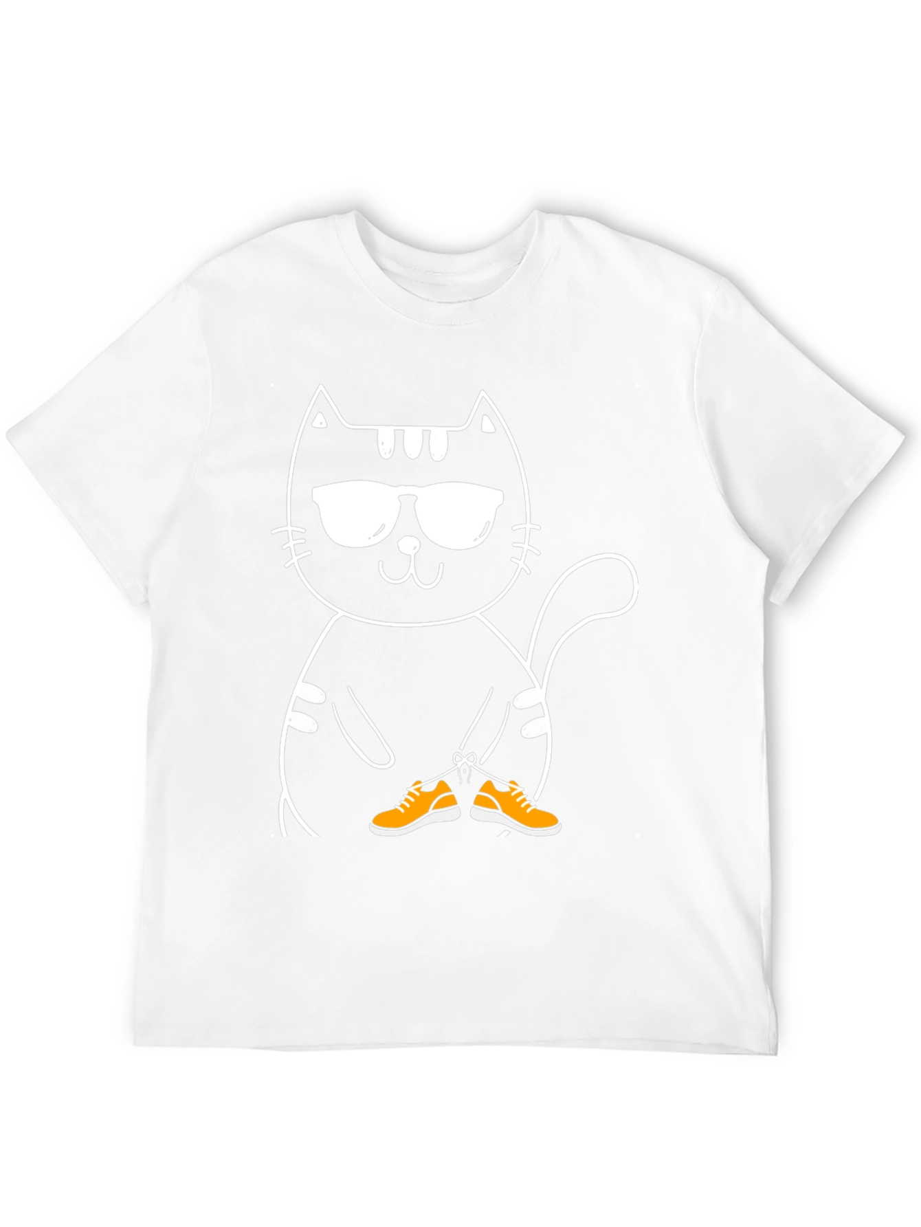 Cool Cat with Shoes Graphic T-Shirt