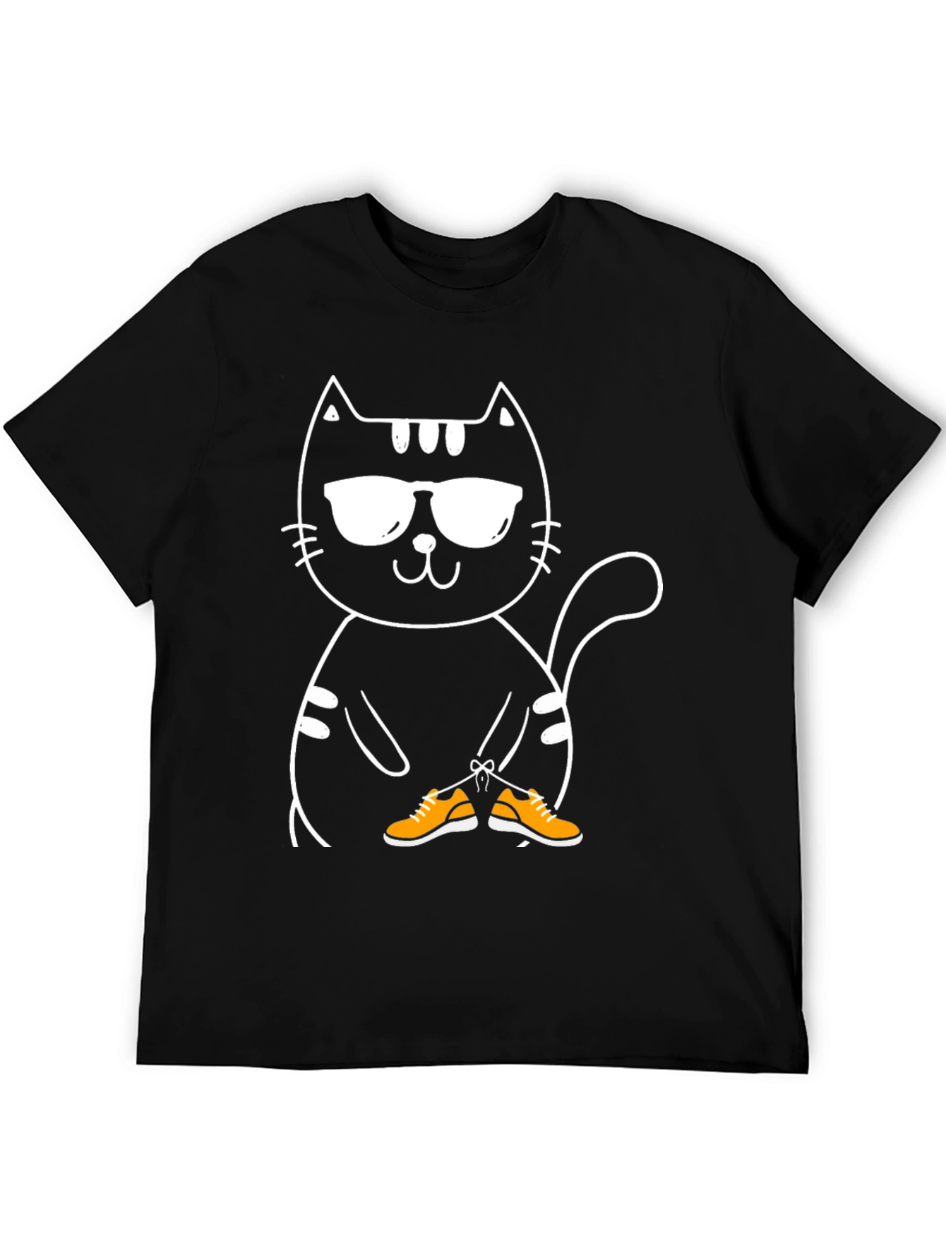 Cool Cat with Shoes Graphic T-Shirt