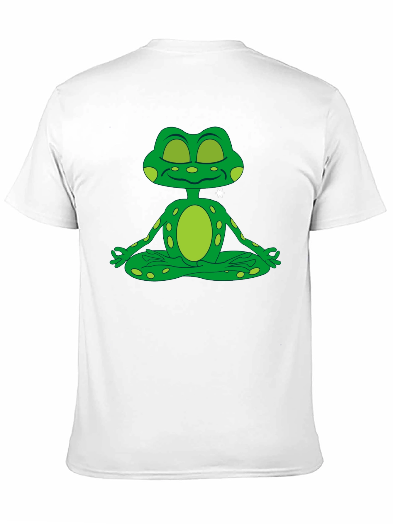 Zen Frog Black T-Shirt - Meditating Cartoon Amphibian