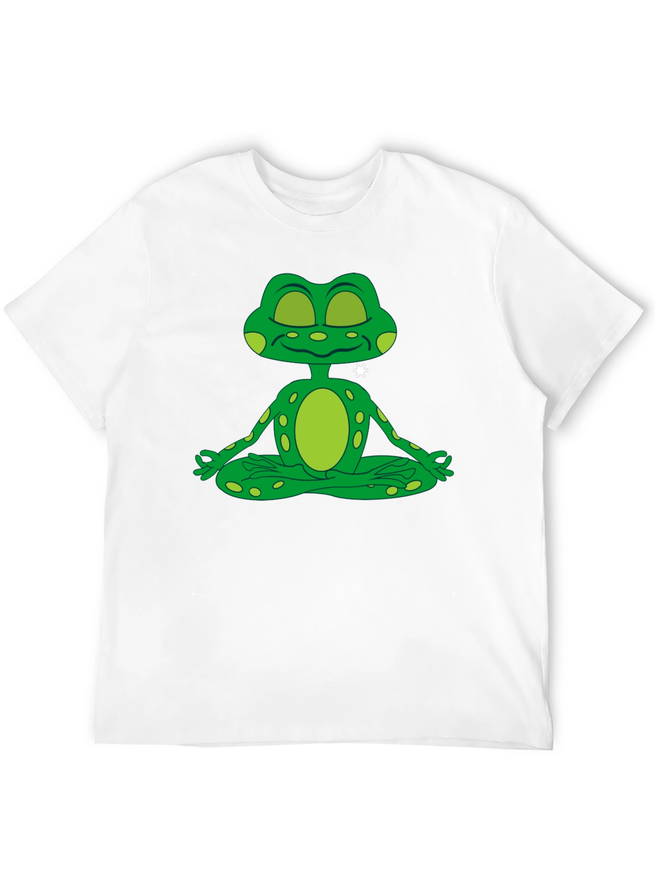 Zen Frog Black T-Shirt - Meditating Cartoon Amphibian