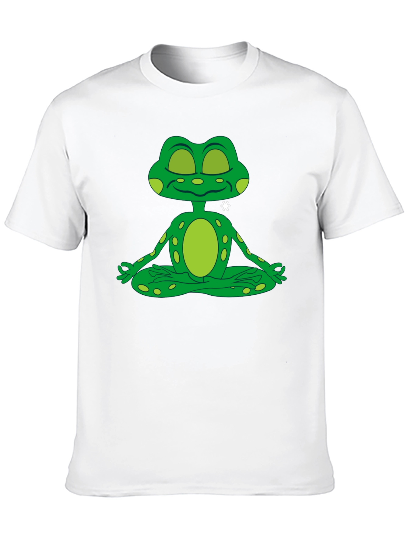 Zen Frog Black T-Shirt - Meditating Cartoon Amphibian