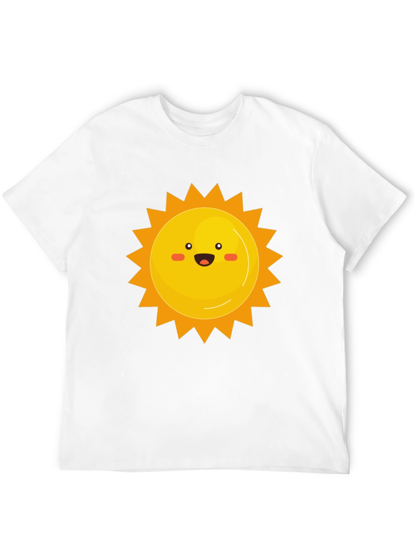 Smiling Sun Graphic Print Black Tee