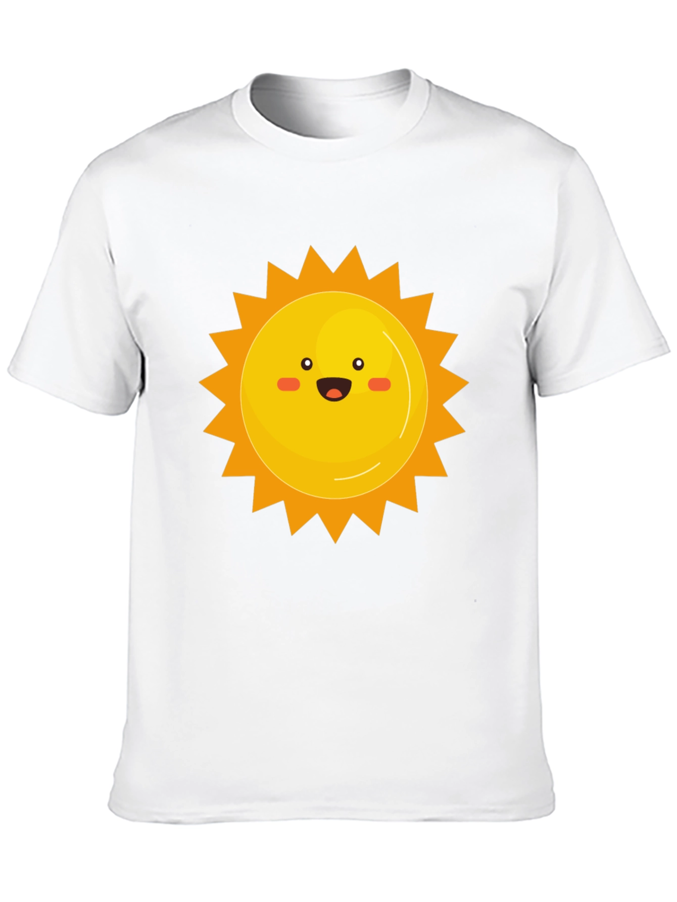 Smiling Sun Graphic Print Black Tee