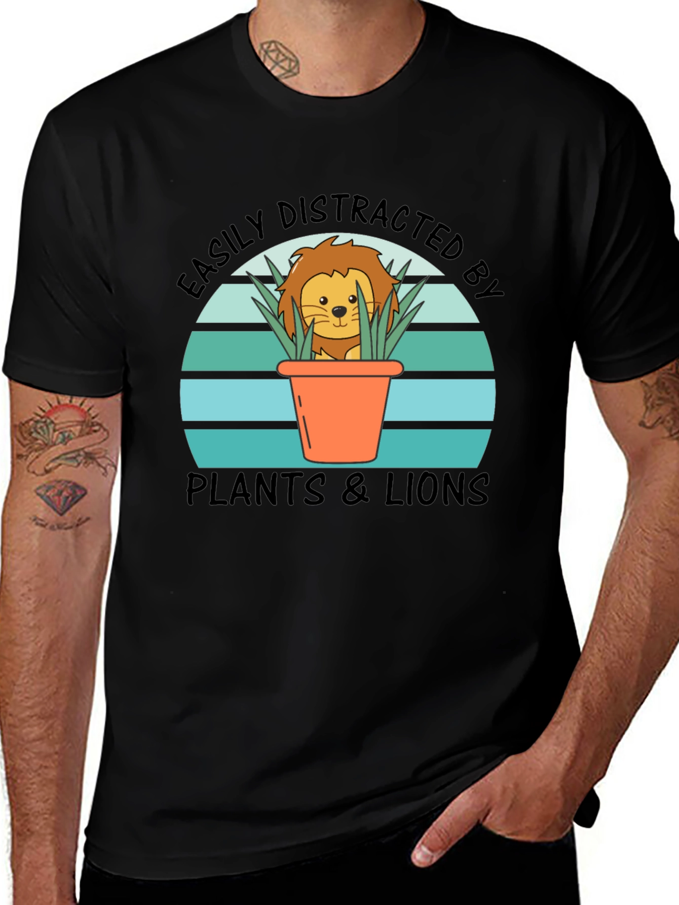 Easily Distracted by Plants & Lions Graphic Tee