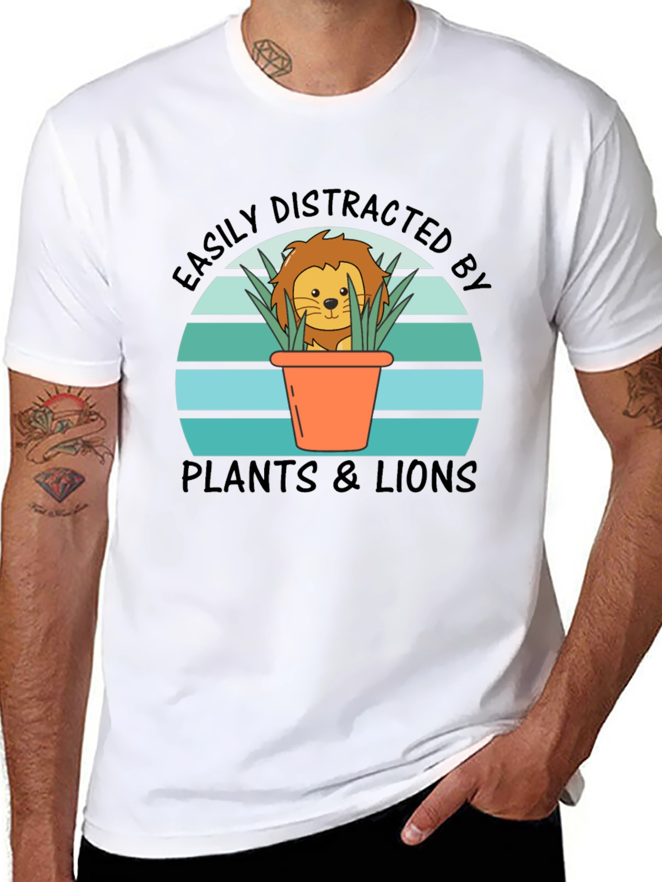 Easily Distracted by Plants & Lions Graphic Tee