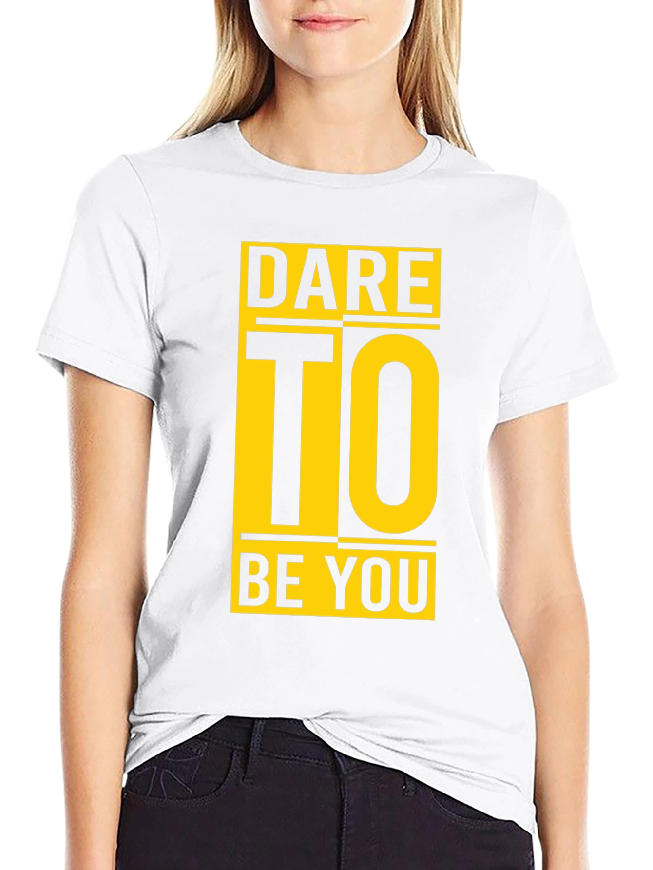 Dare To Be You Graphic Black T-Shirt