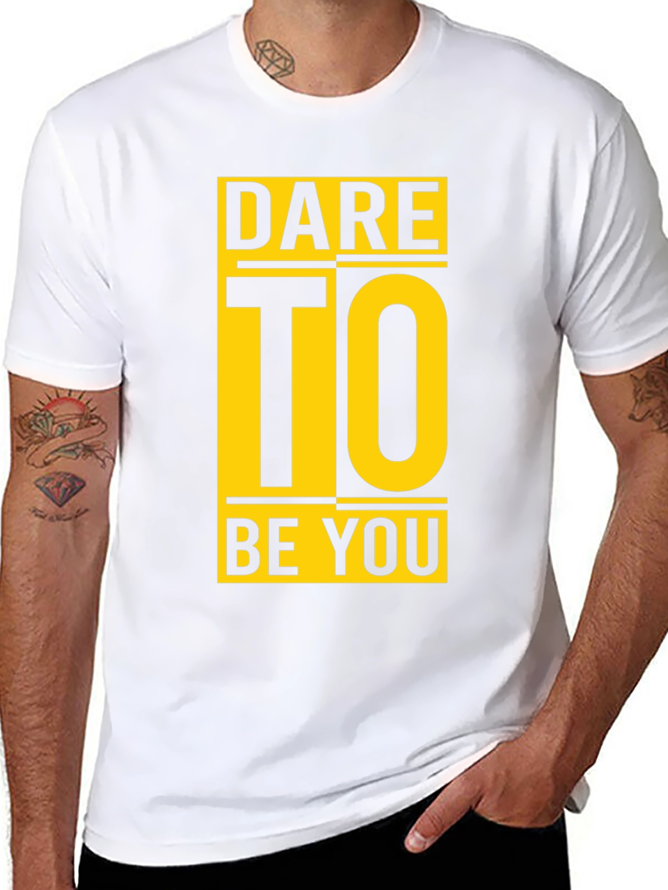 Dare To Be You Graphic Black T-Shirt