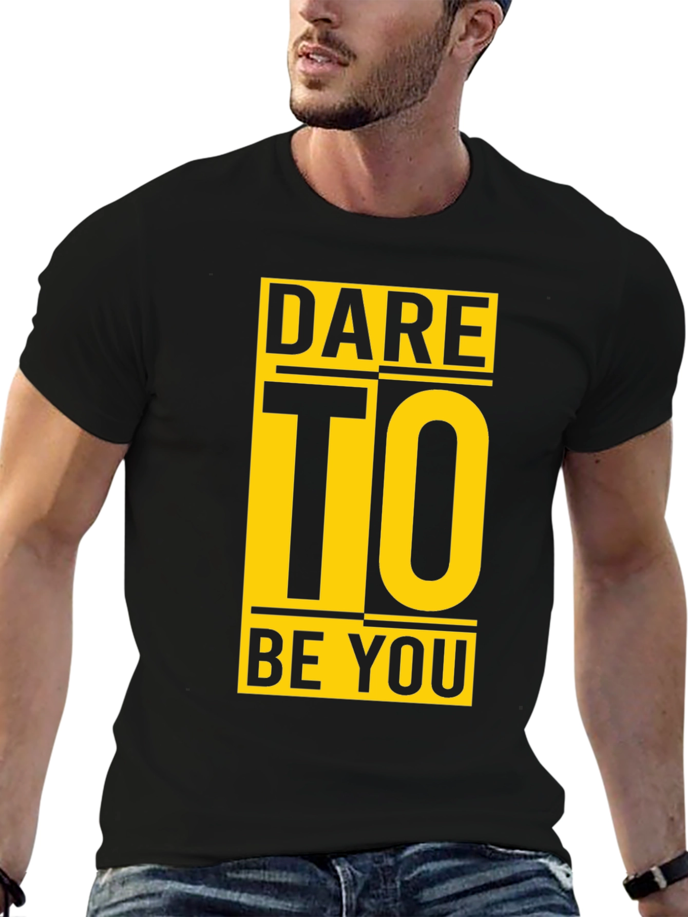 Dare To Be You Graphic Black T-Shirt