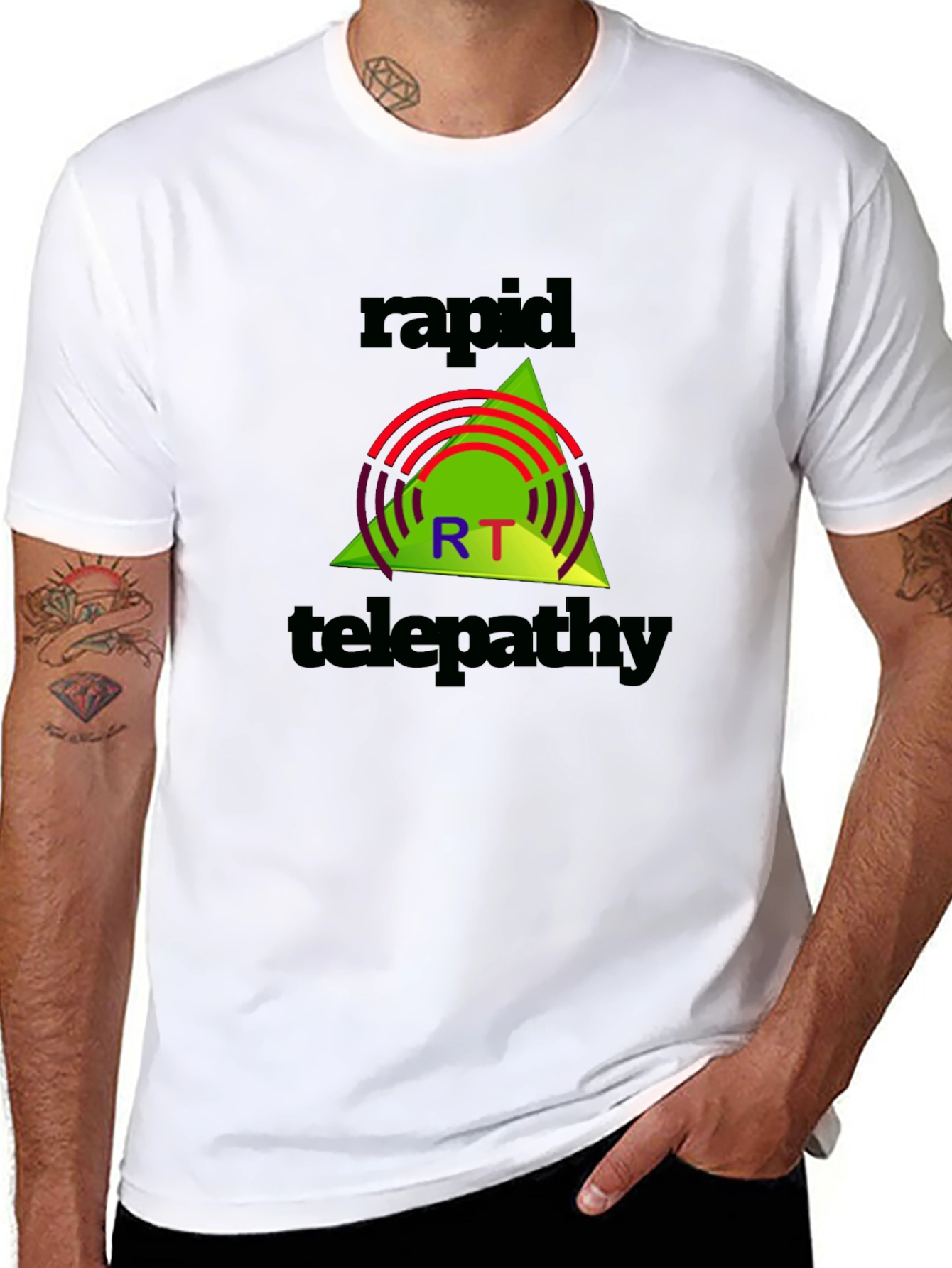 Rapid Telepathy Graphic Tee - Black Cotton Shirt