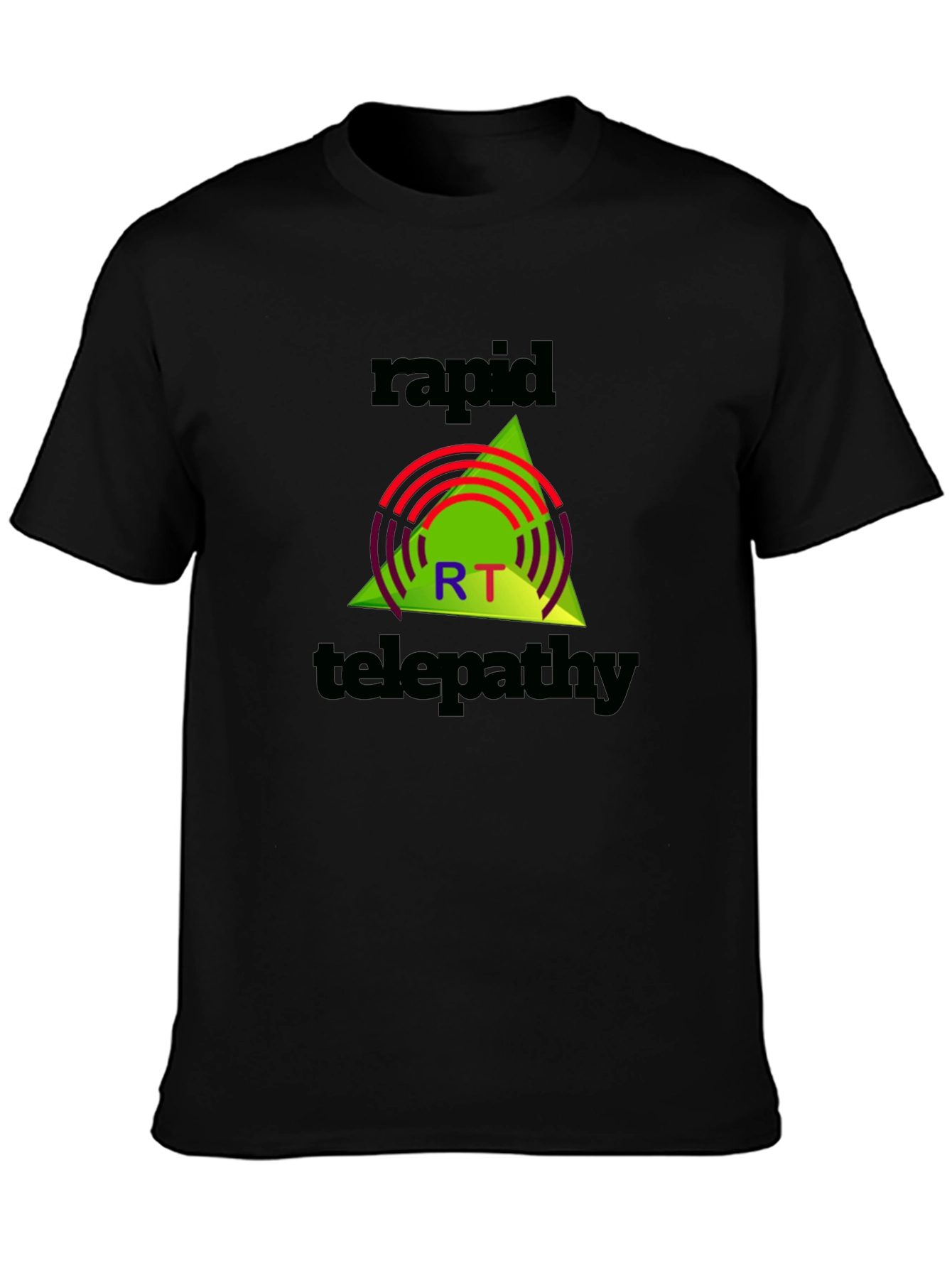 Rapid Telepathy Graphic Tee - Black Cotton Shirt