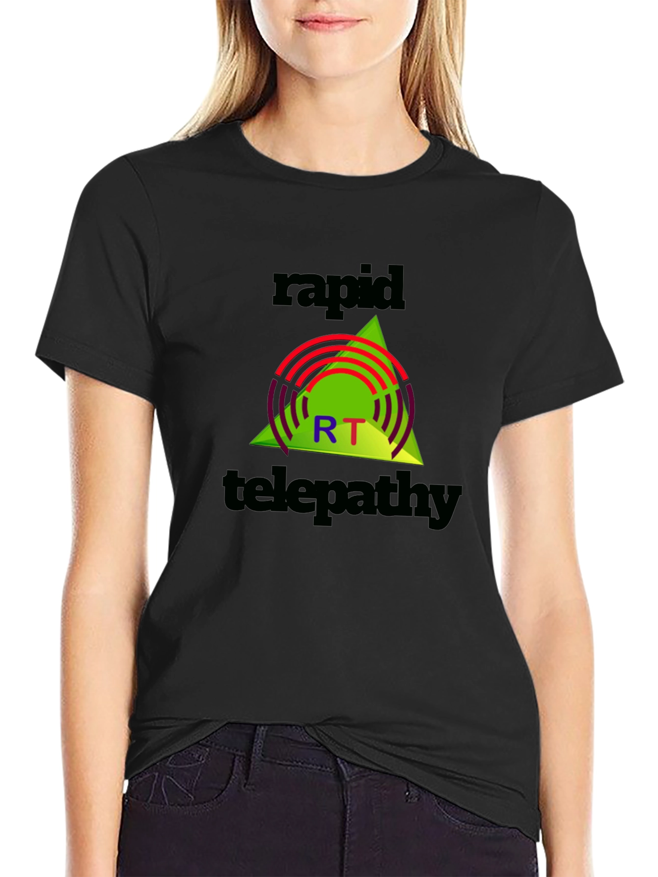 Rapid Telepathy Graphic Tee - Black Cotton Shirt