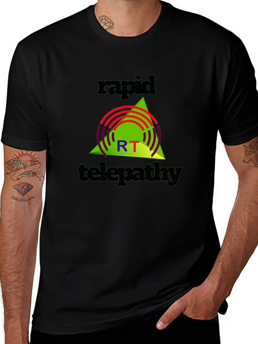 Rapid Telepathy Graphic Tee - Black Cotton Shirt