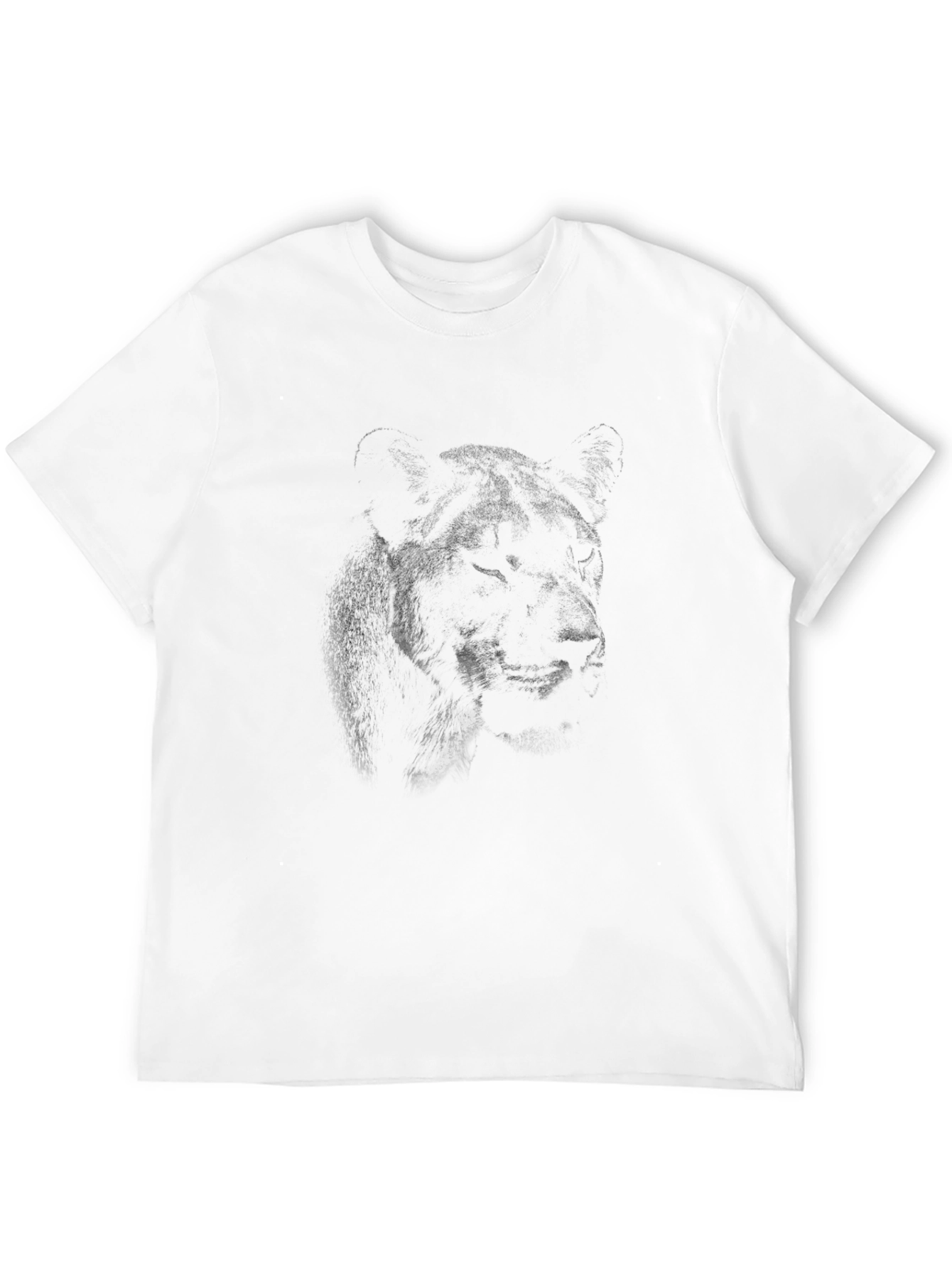 Mens Black Lion Graphic Print T-Shirt