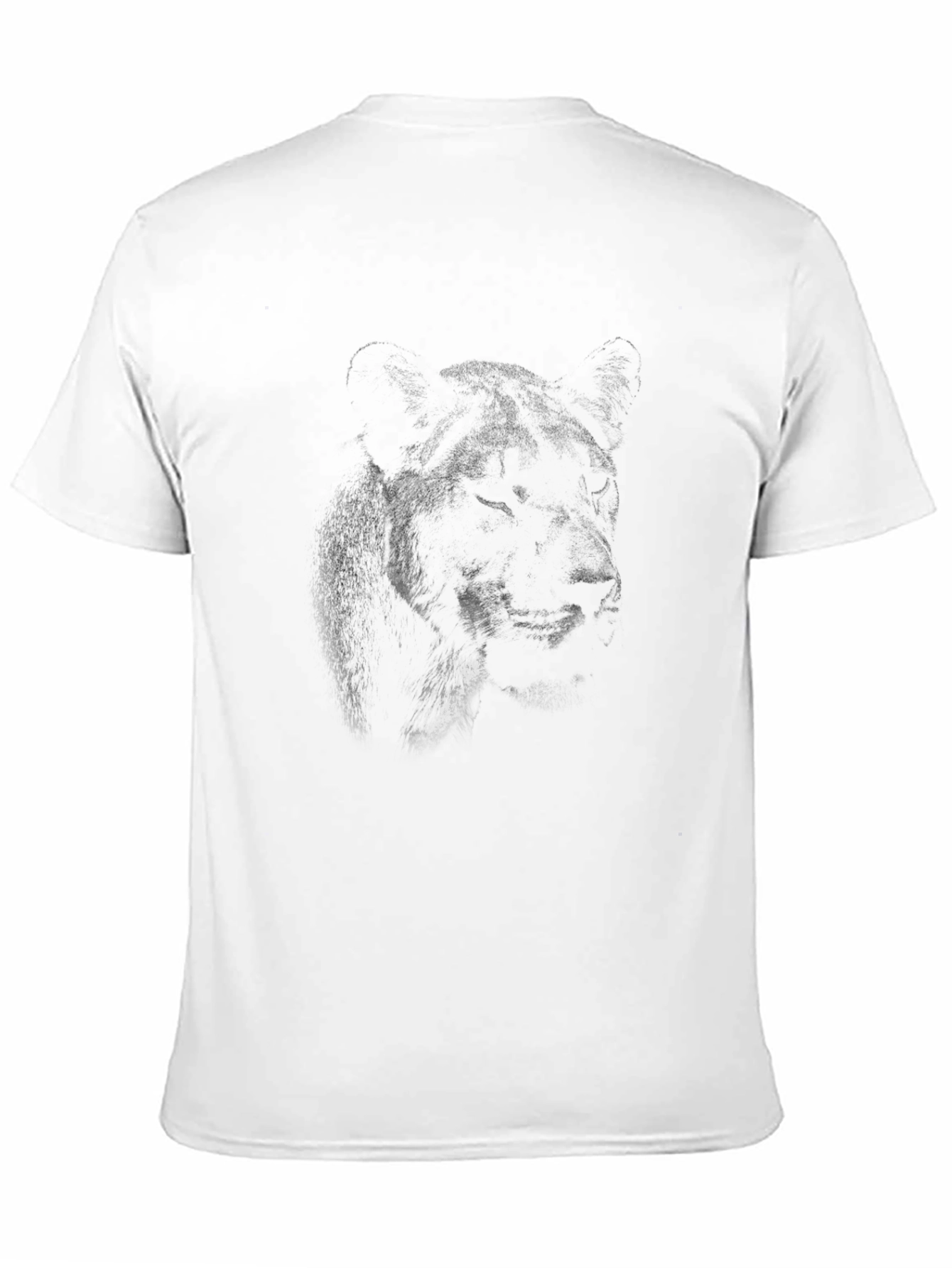 Mens Black Lion Graphic Print T-Shirt