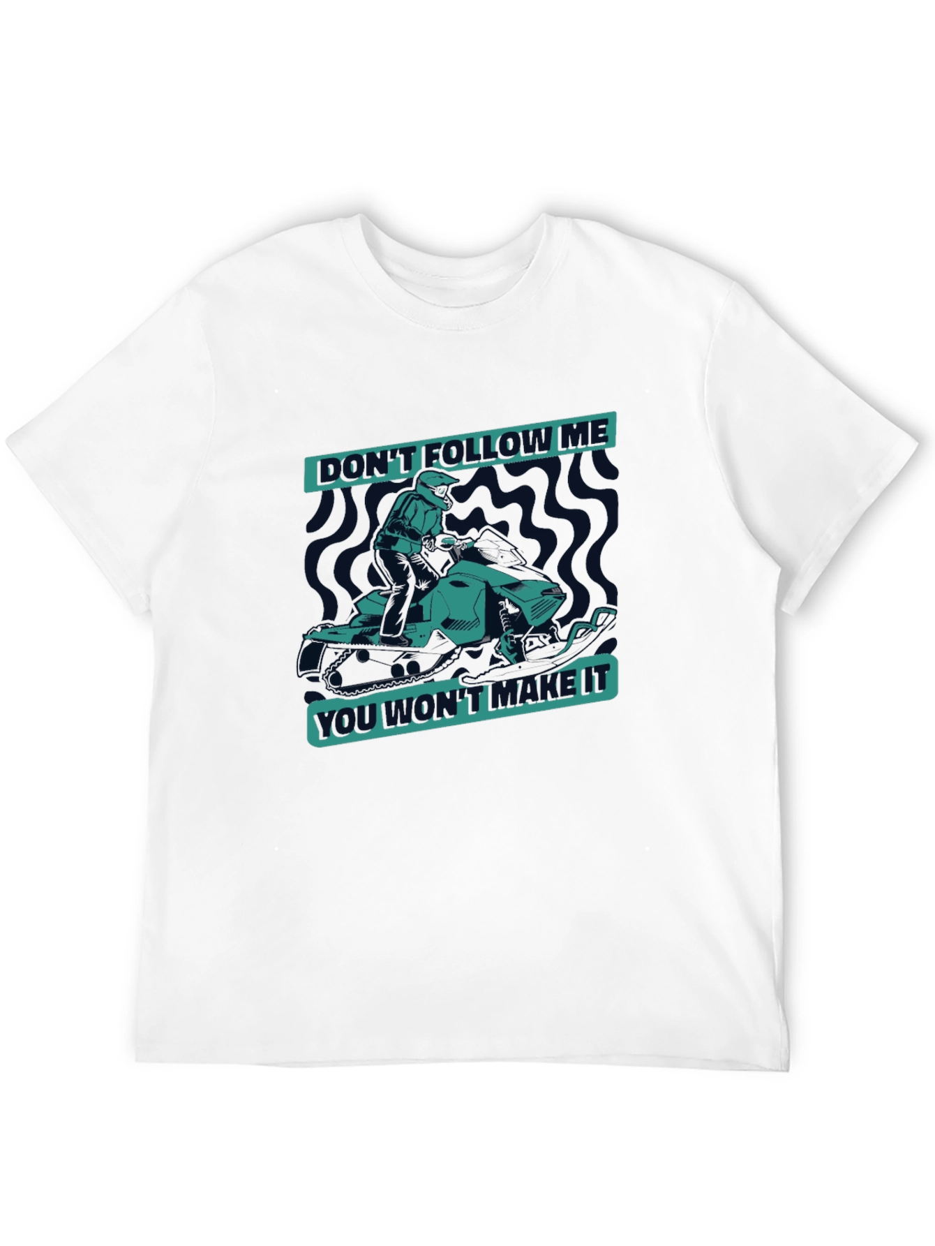 Dont Follow Me Snowmobile Graphic Tee - Black