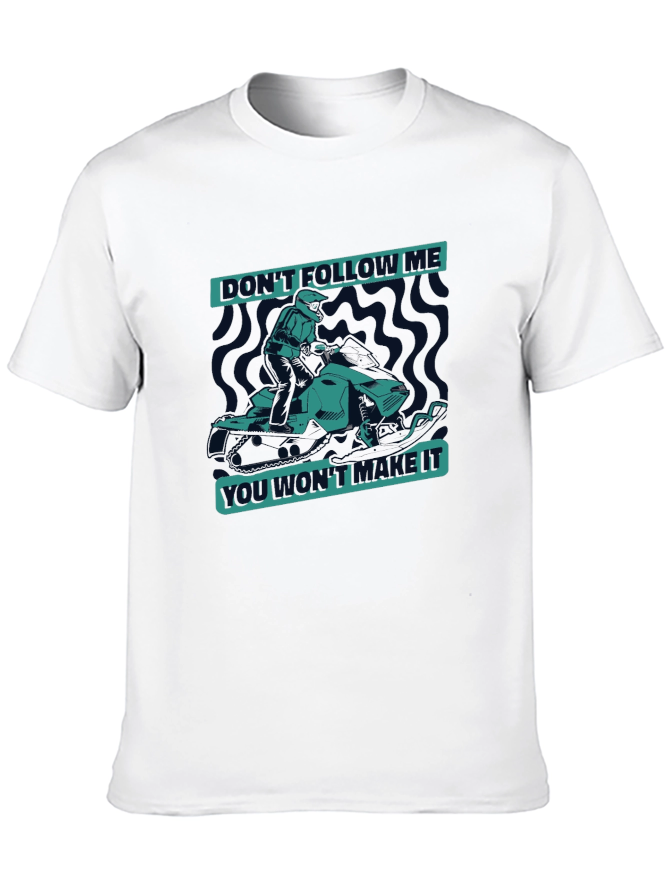 Dont Follow Me Snowmobile Graphic Tee - Black