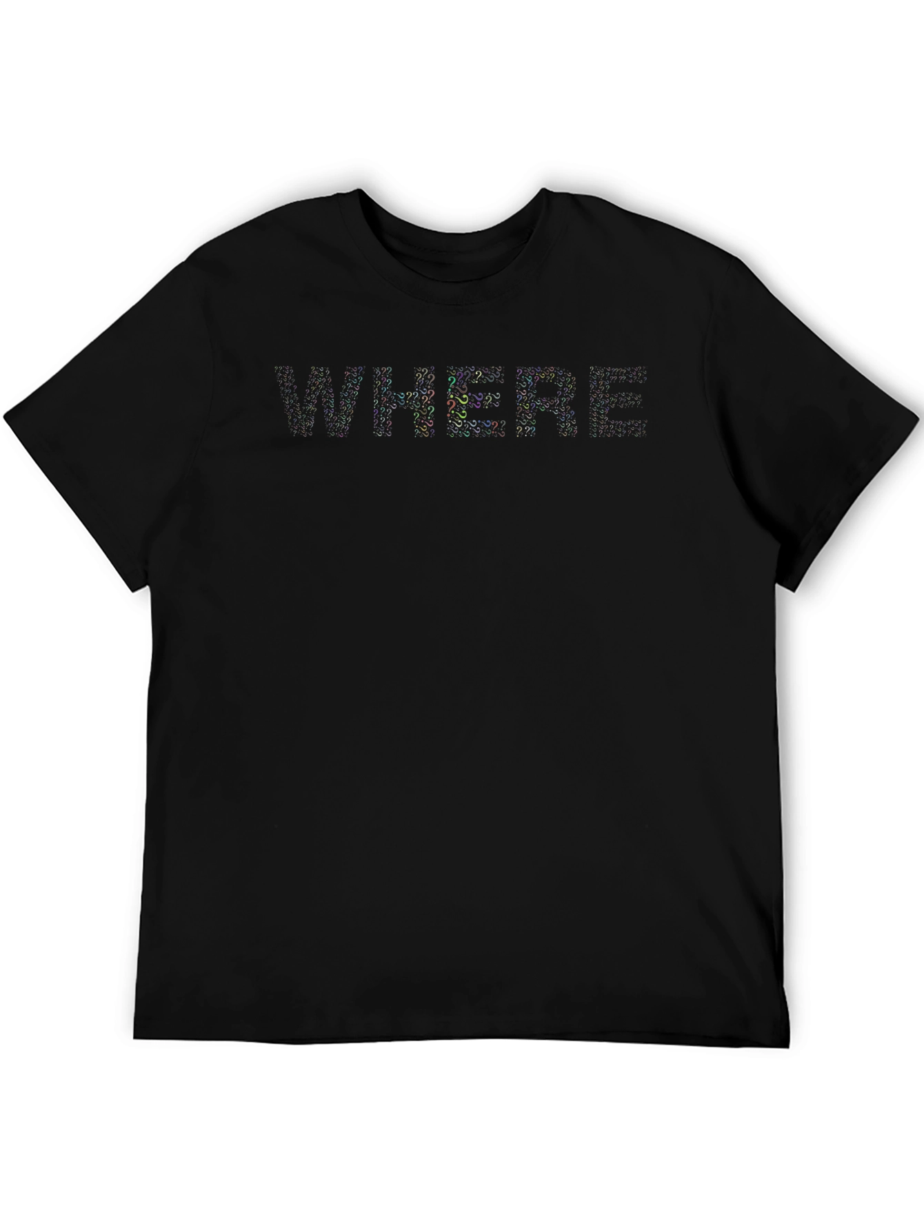 Mens Black T-Shirt - WHERE Design
