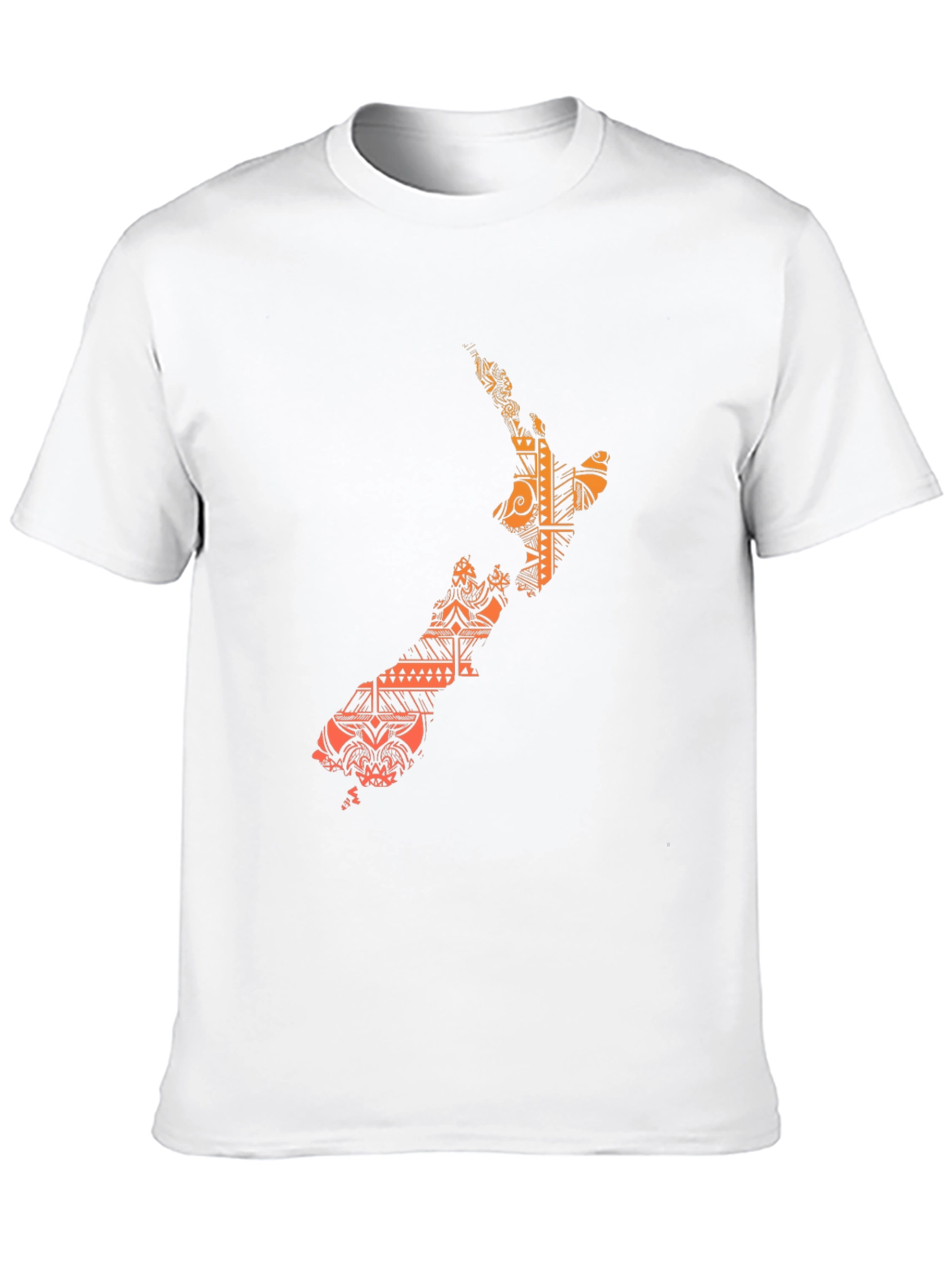 Maori New Zealand Map Black T-Shirt