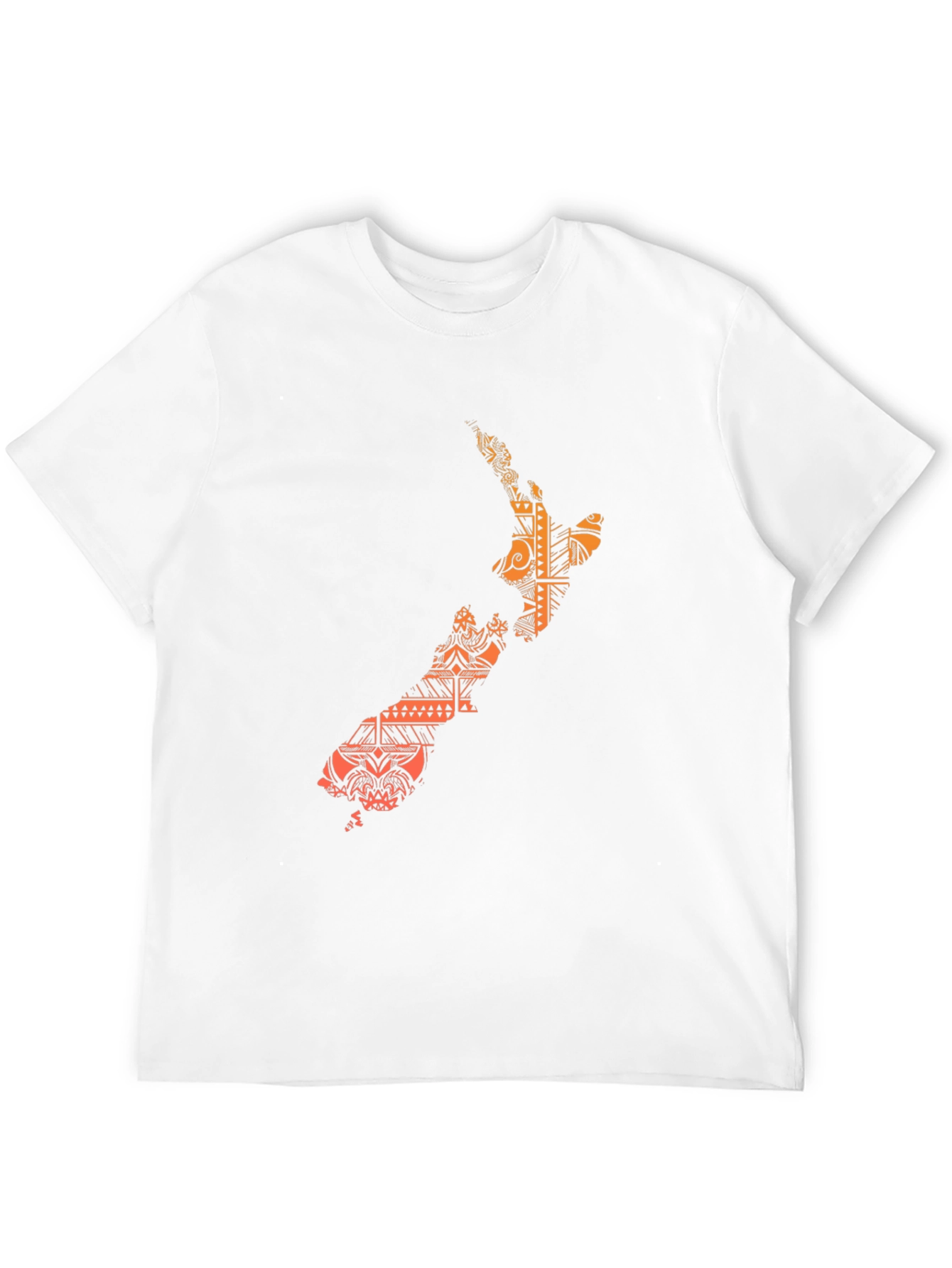 Maori New Zealand Map Black T-Shirt