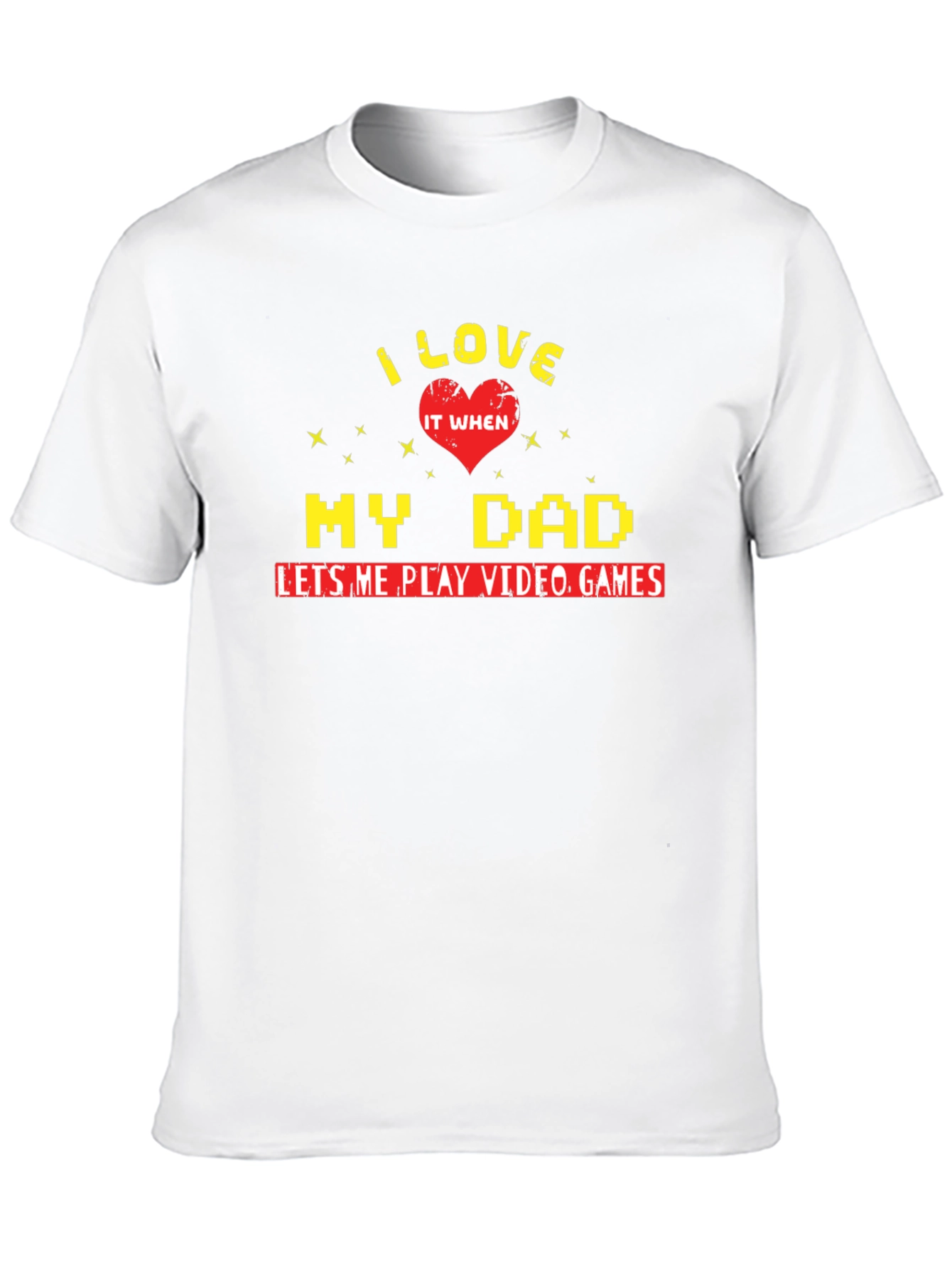 I Love My Dad Video Games Black T-Shirt