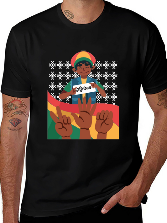 African Roots T-Shirt - Black Pride Tee