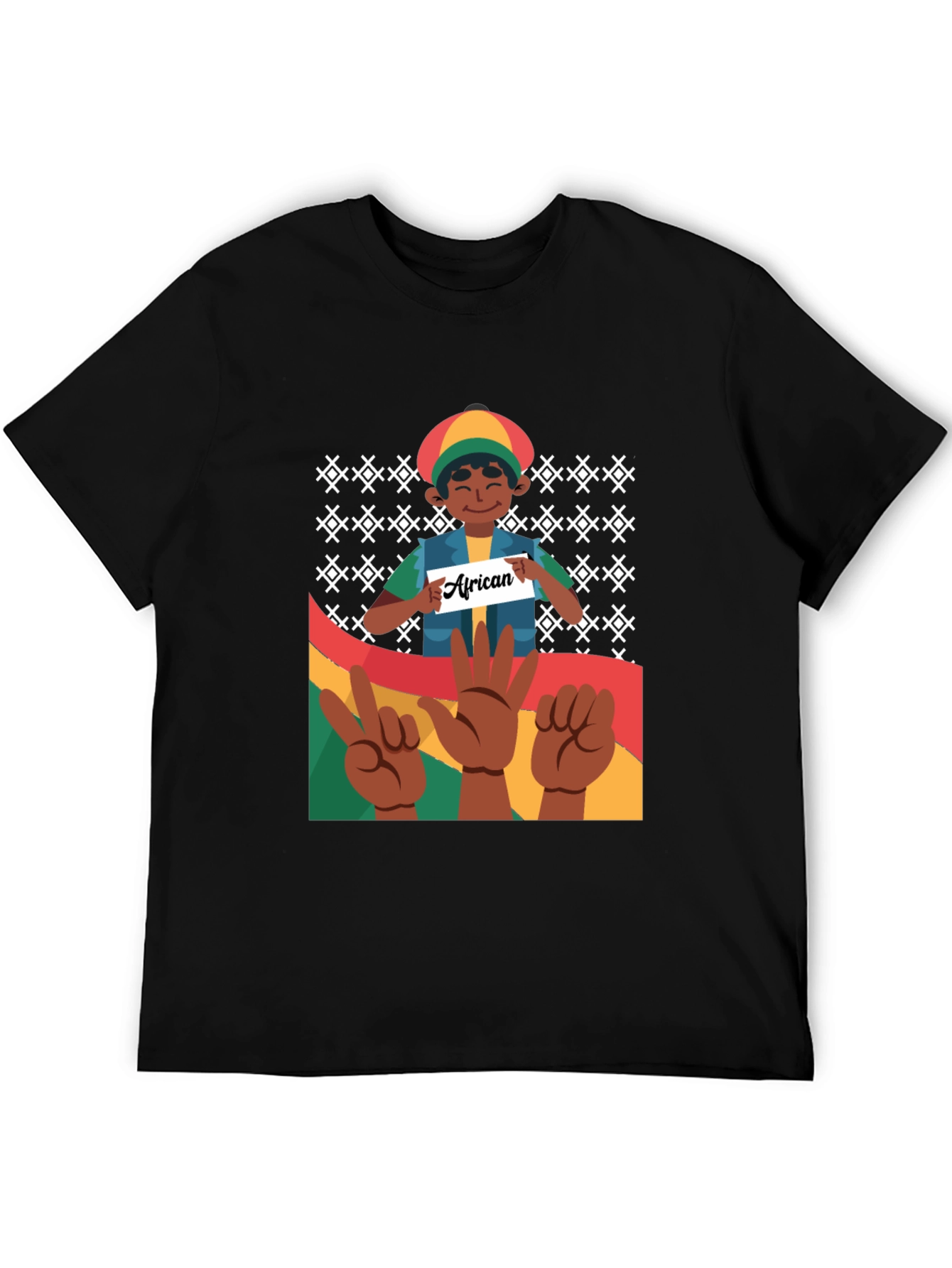 African Roots T-Shirt - Black Pride Tee