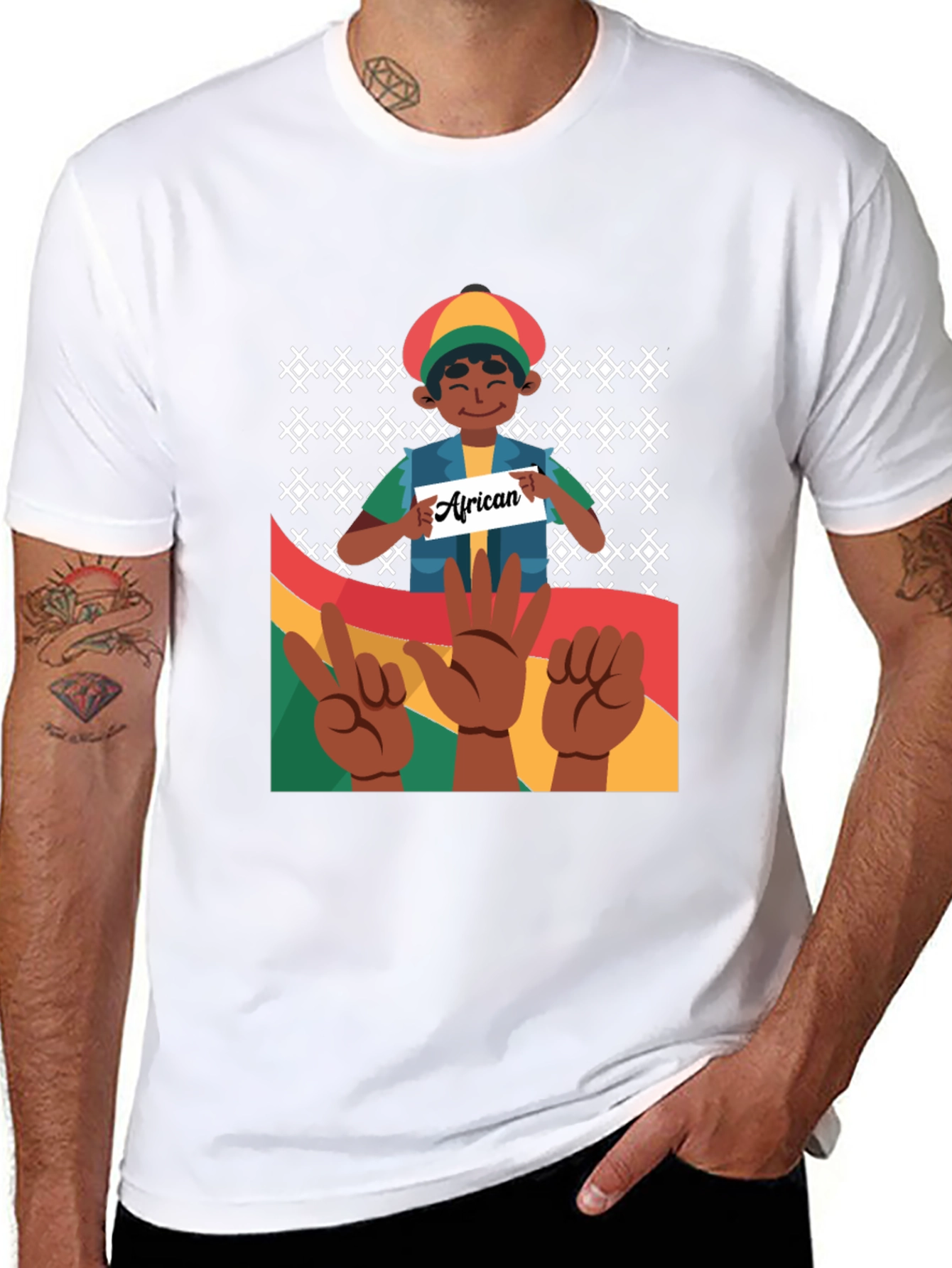 African Roots T-Shirt - Black Pride Tee