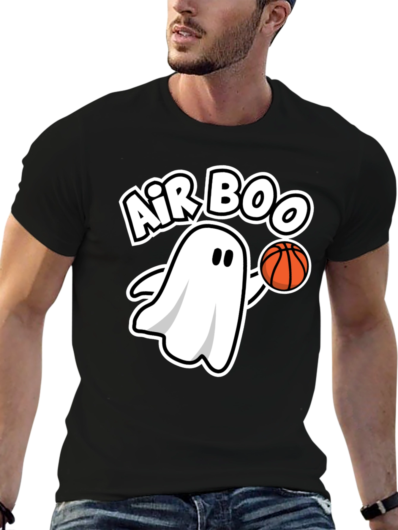 Air Boo Ghost Basketball Black T-Shirt