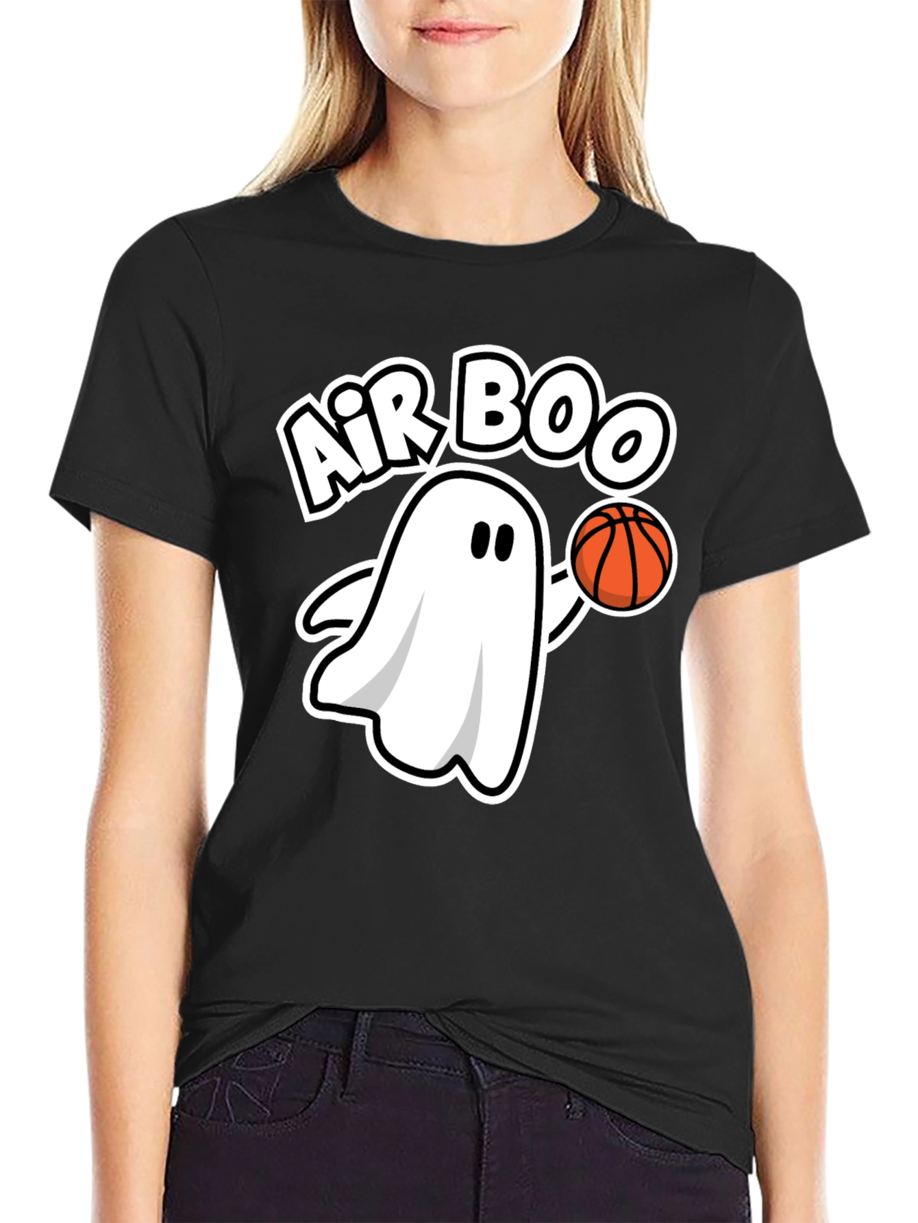 Air Boo Ghost Basketball Black T-Shirt
