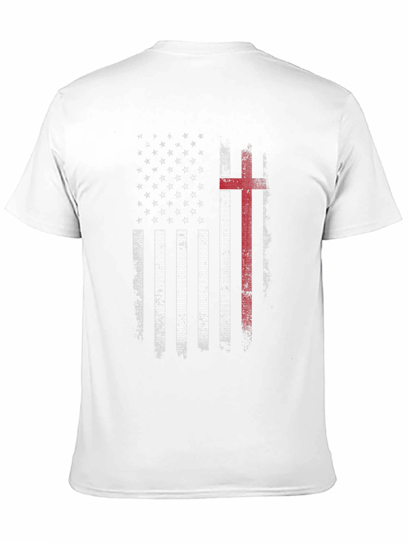 American Flag Christian Cross Graphic T-Shirt