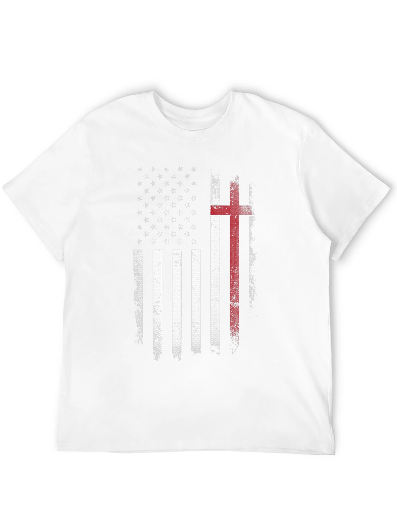 American Flag Christian Cross Graphic T-Shirt