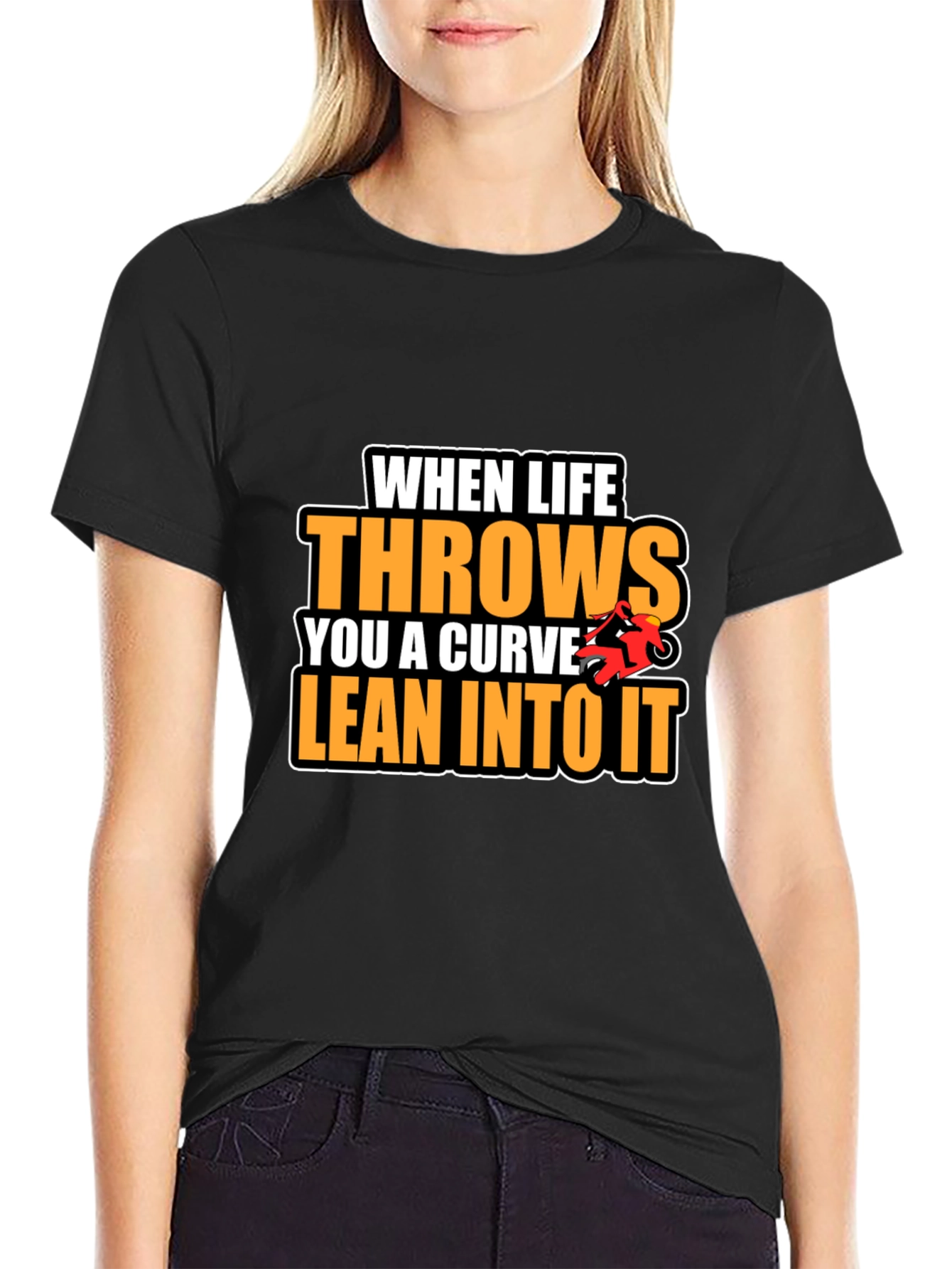 Motorcycle Curve T-Shirt - Lean Into It