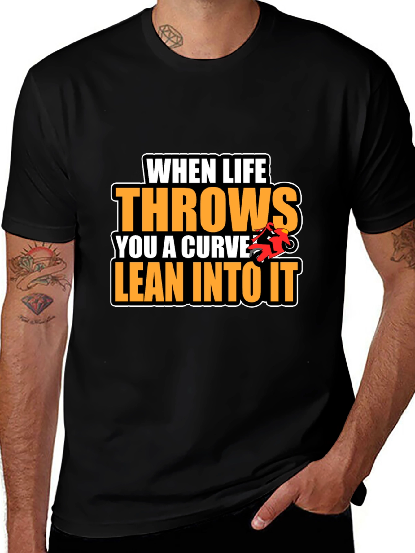 Motorcycle Curve T-Shirt - Lean Into It