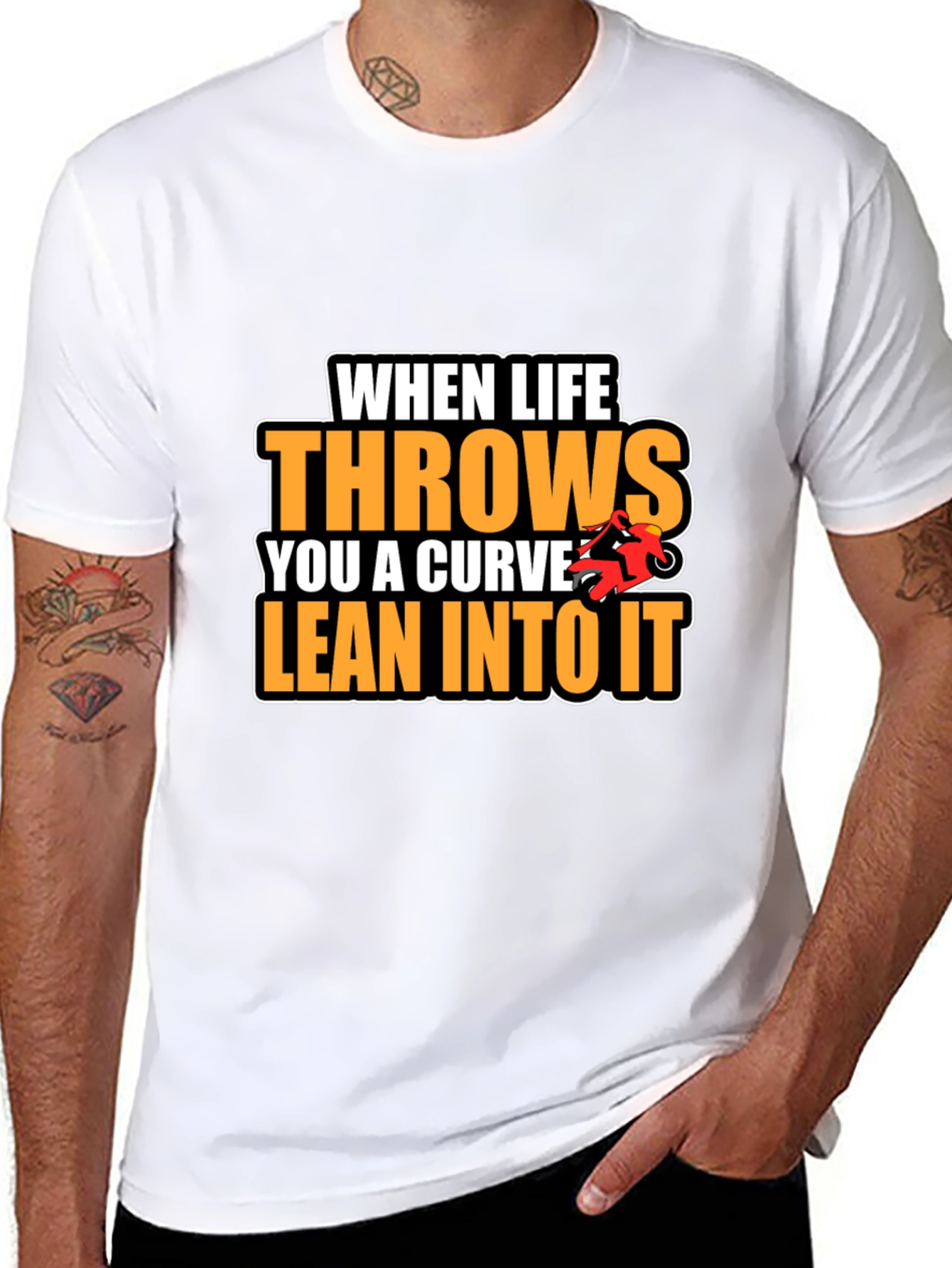 Motorcycle Curve T-Shirt - Lean Into It