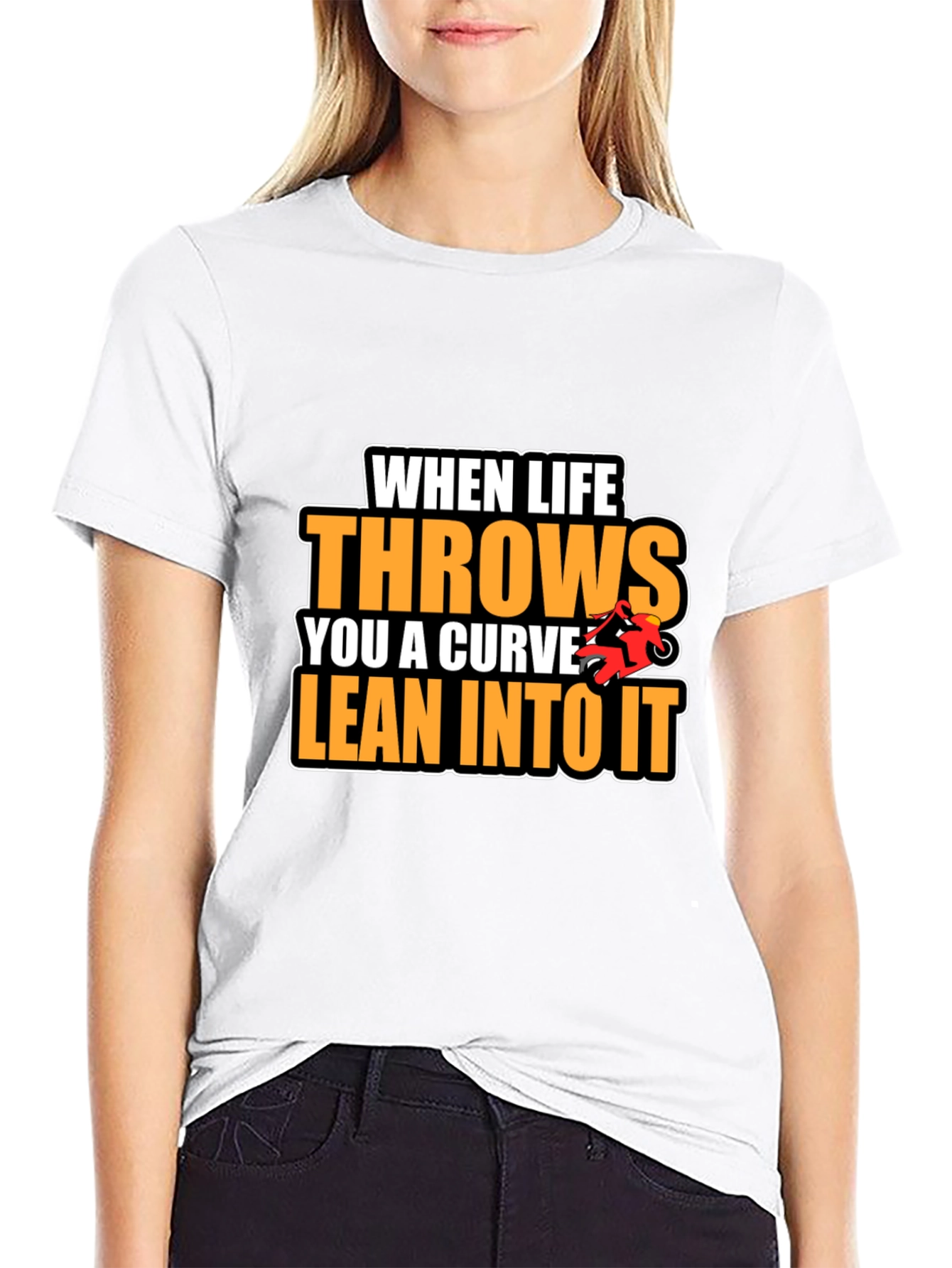 Motorcycle Curve T-Shirt - Lean Into It
